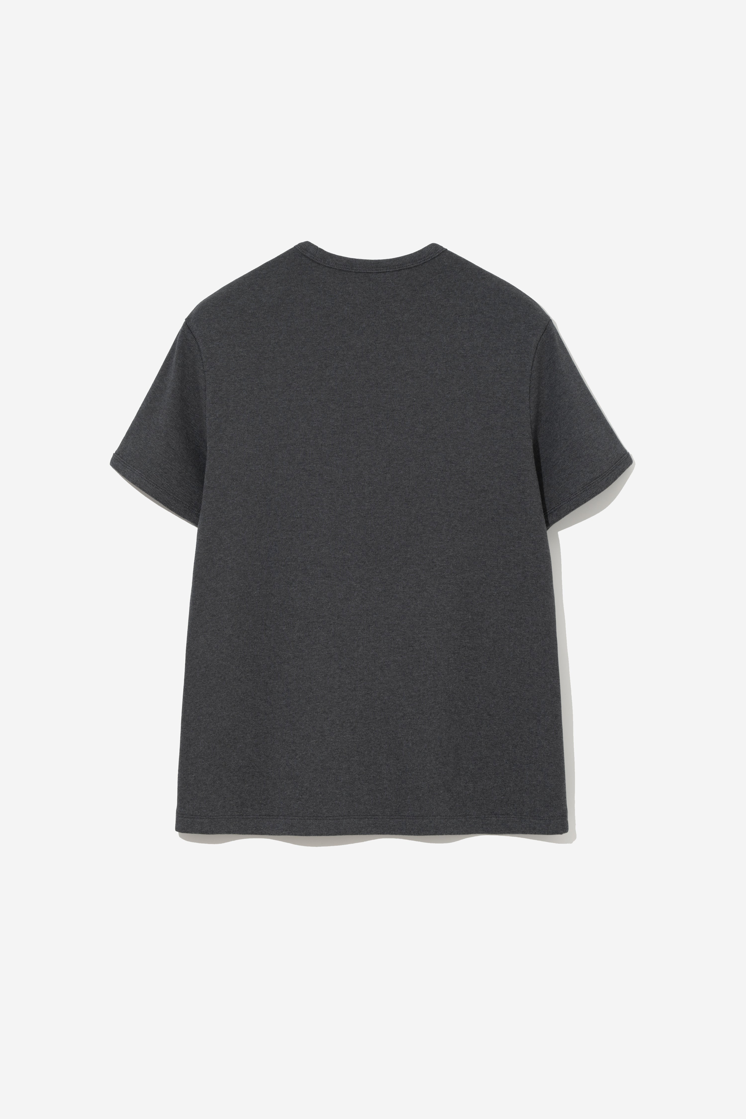 European Ribbed T-Shirt - Charcoal Melange