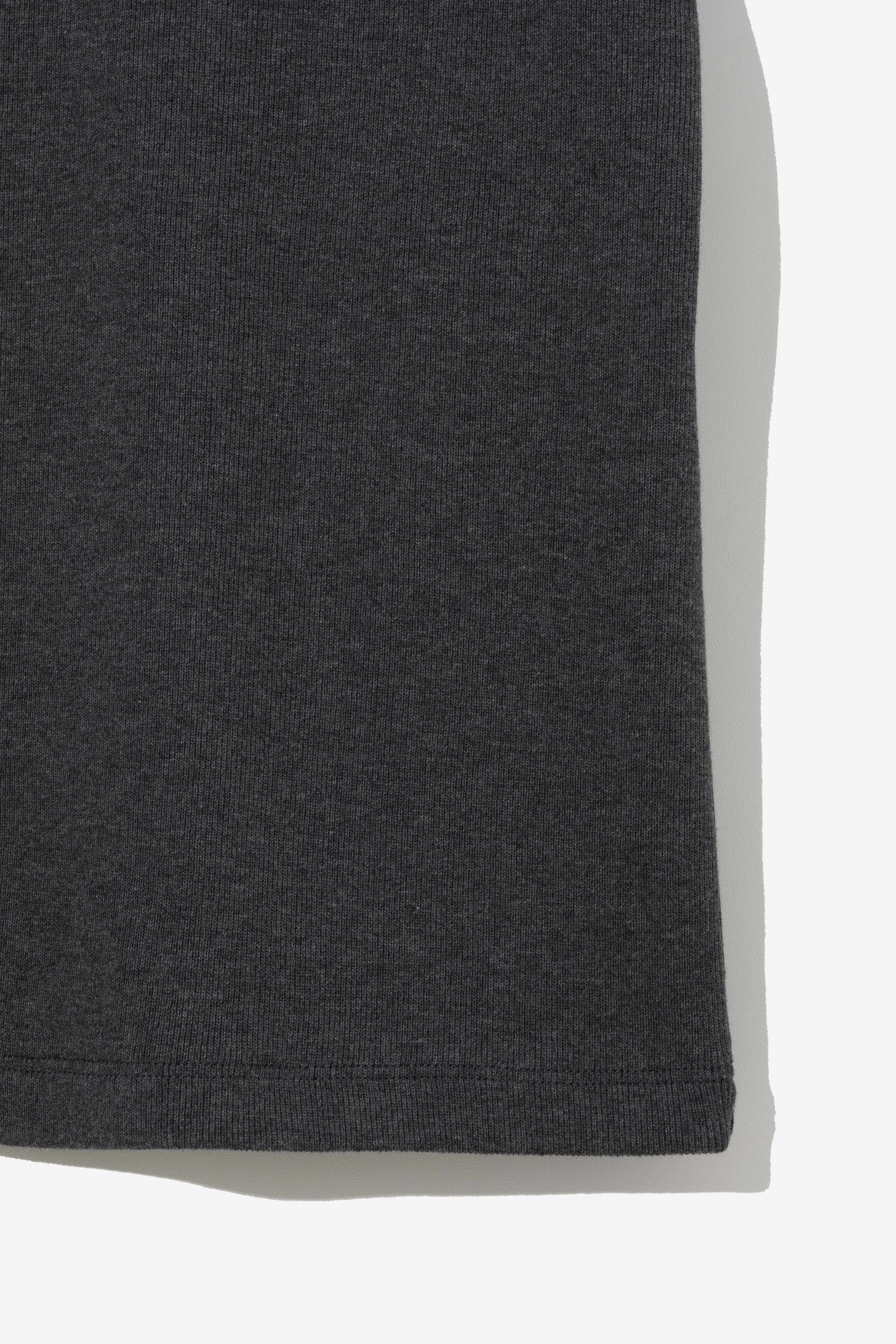 European Ribbed T-Shirt - Charcoal Melange