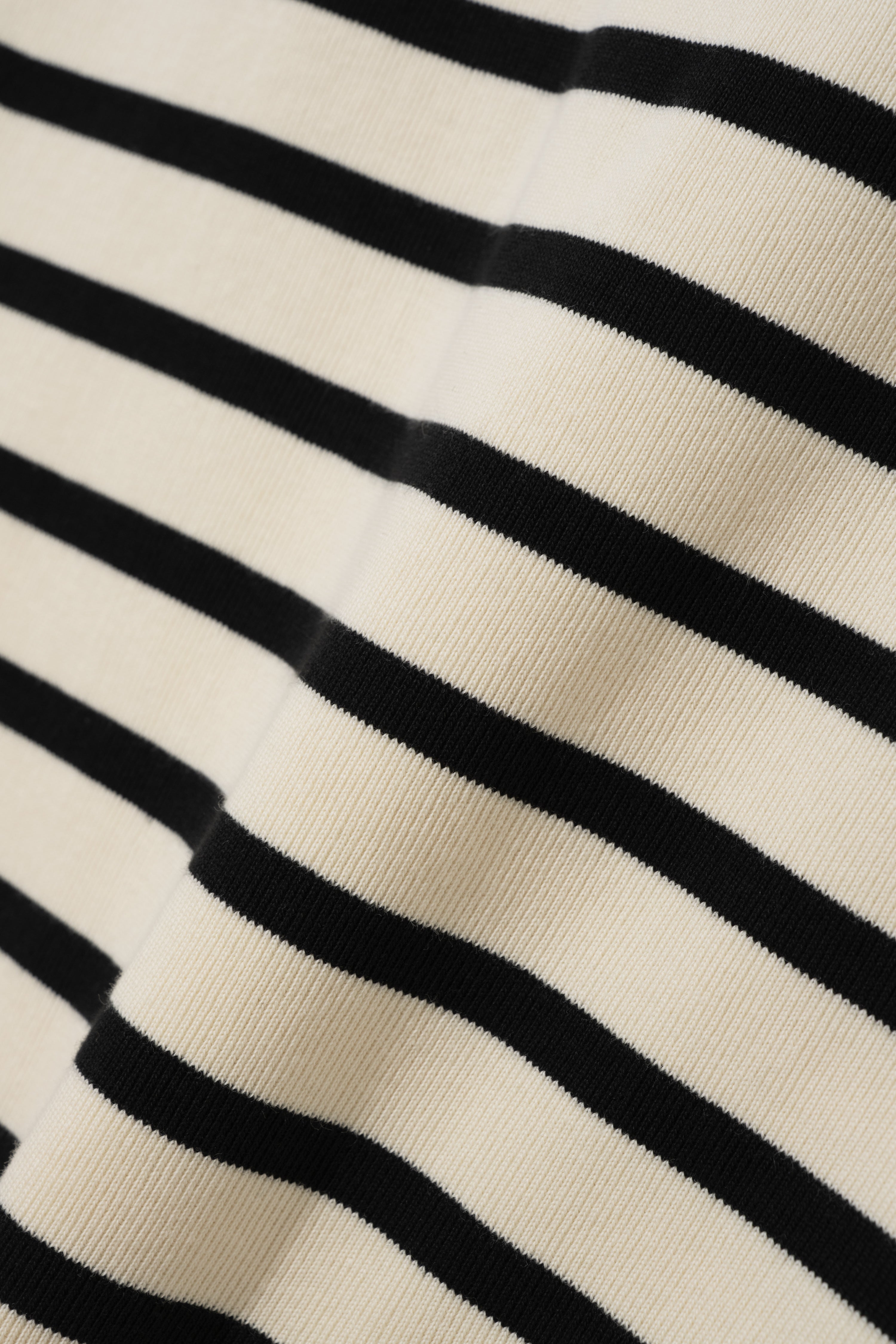 European Ribbed T-Shirt - Ivory Stripe