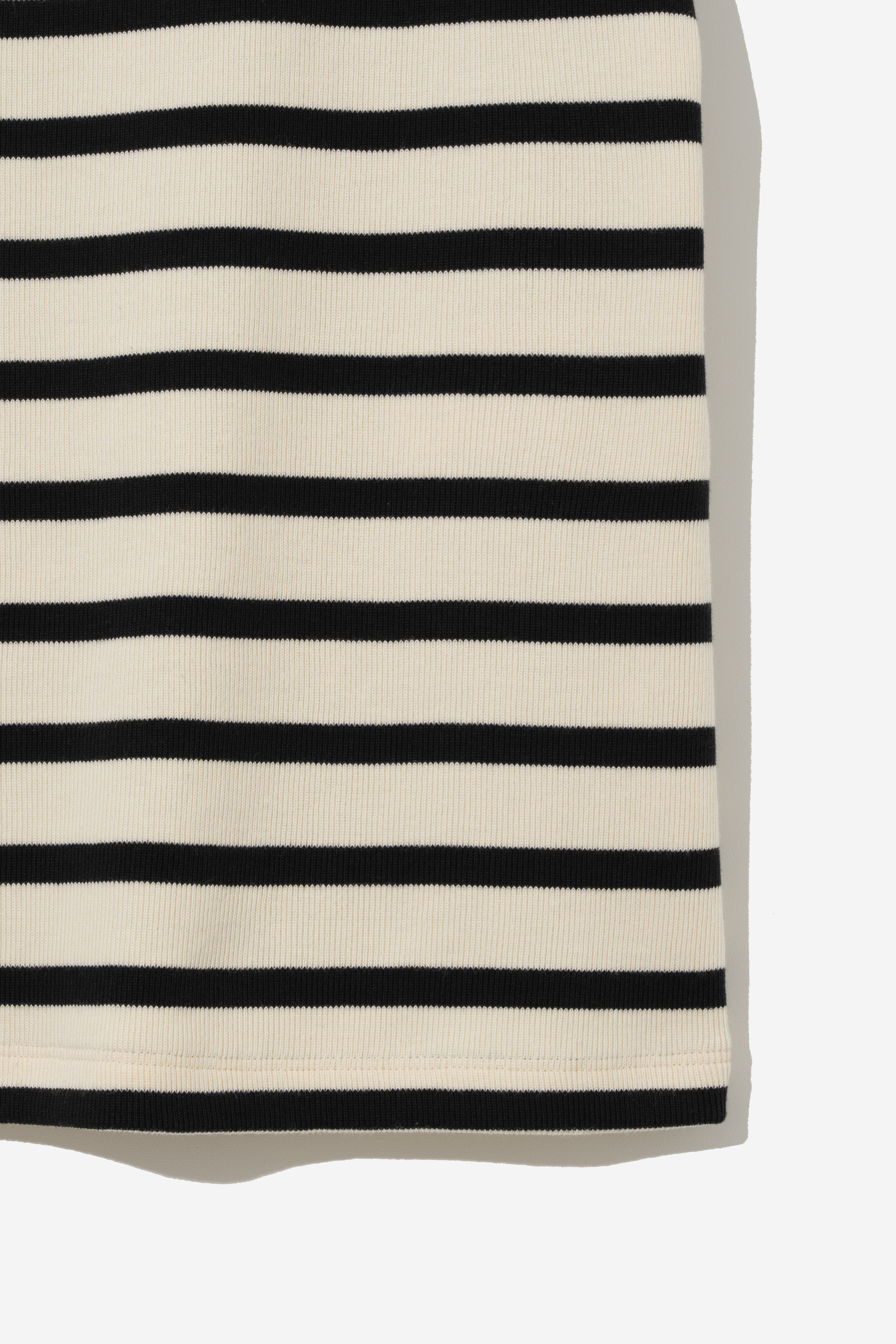 European Ribbed T-Shirt - Ivory Stripe