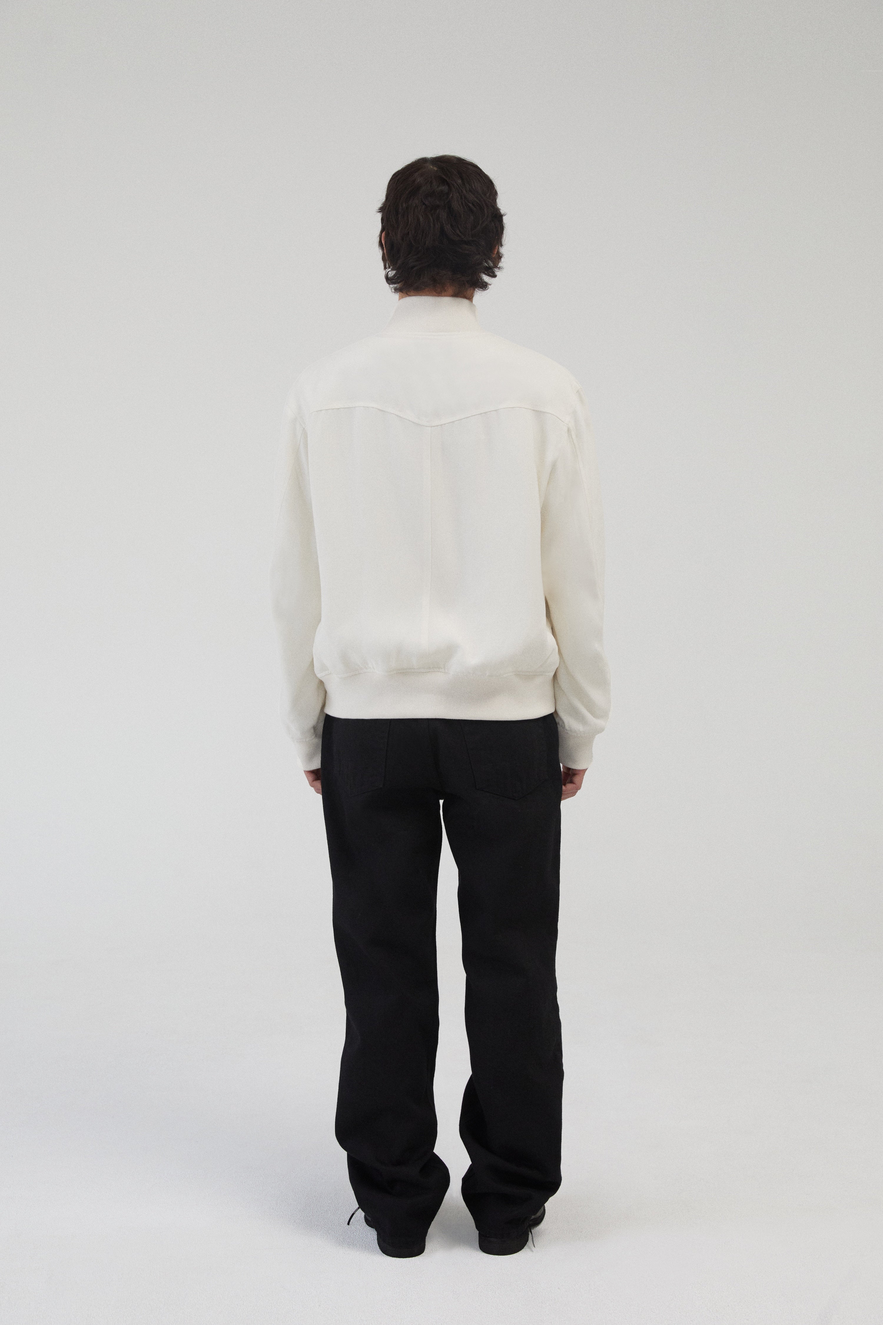 High Neck Bomber - Ivory