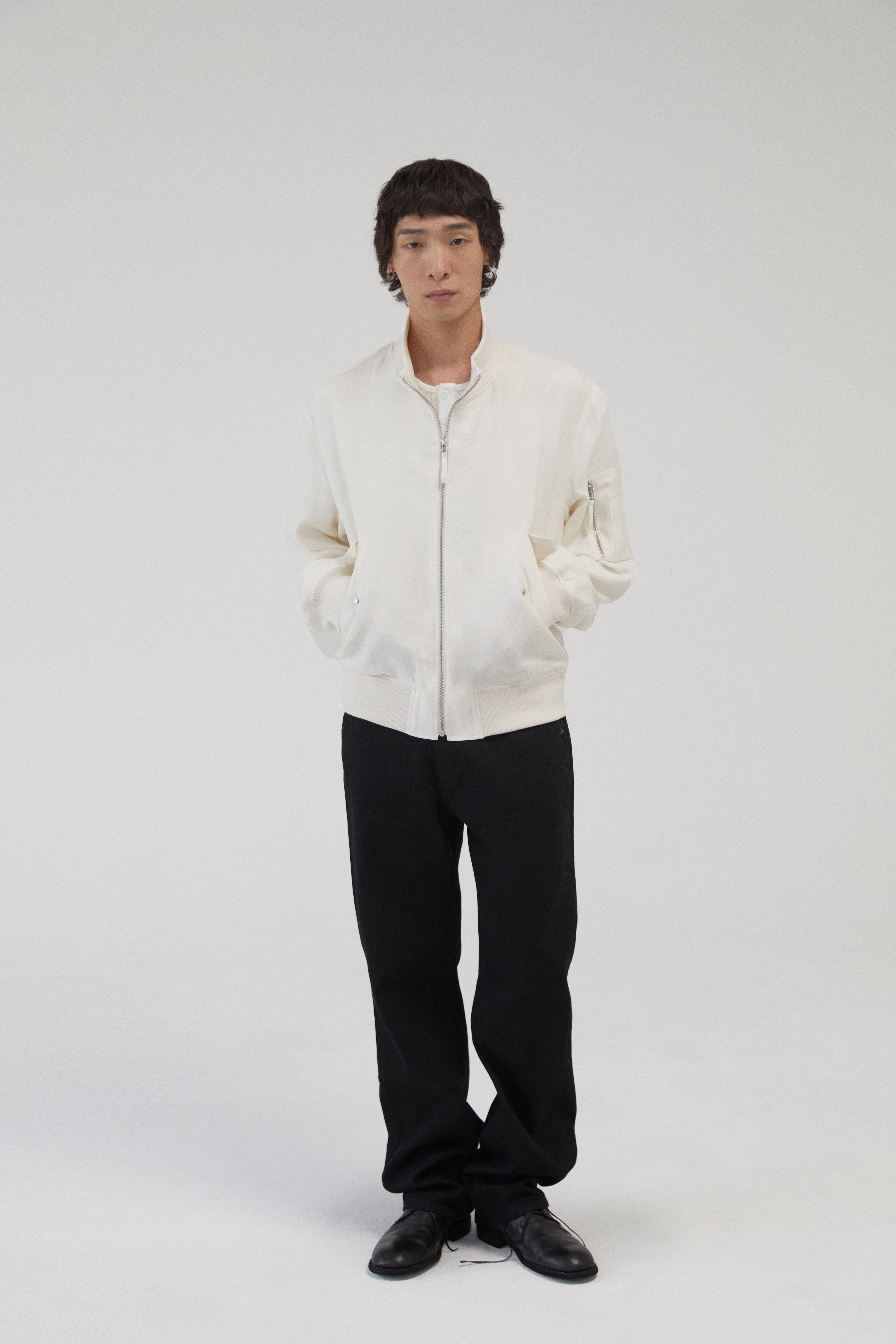 High Neck Bomber - Ivory