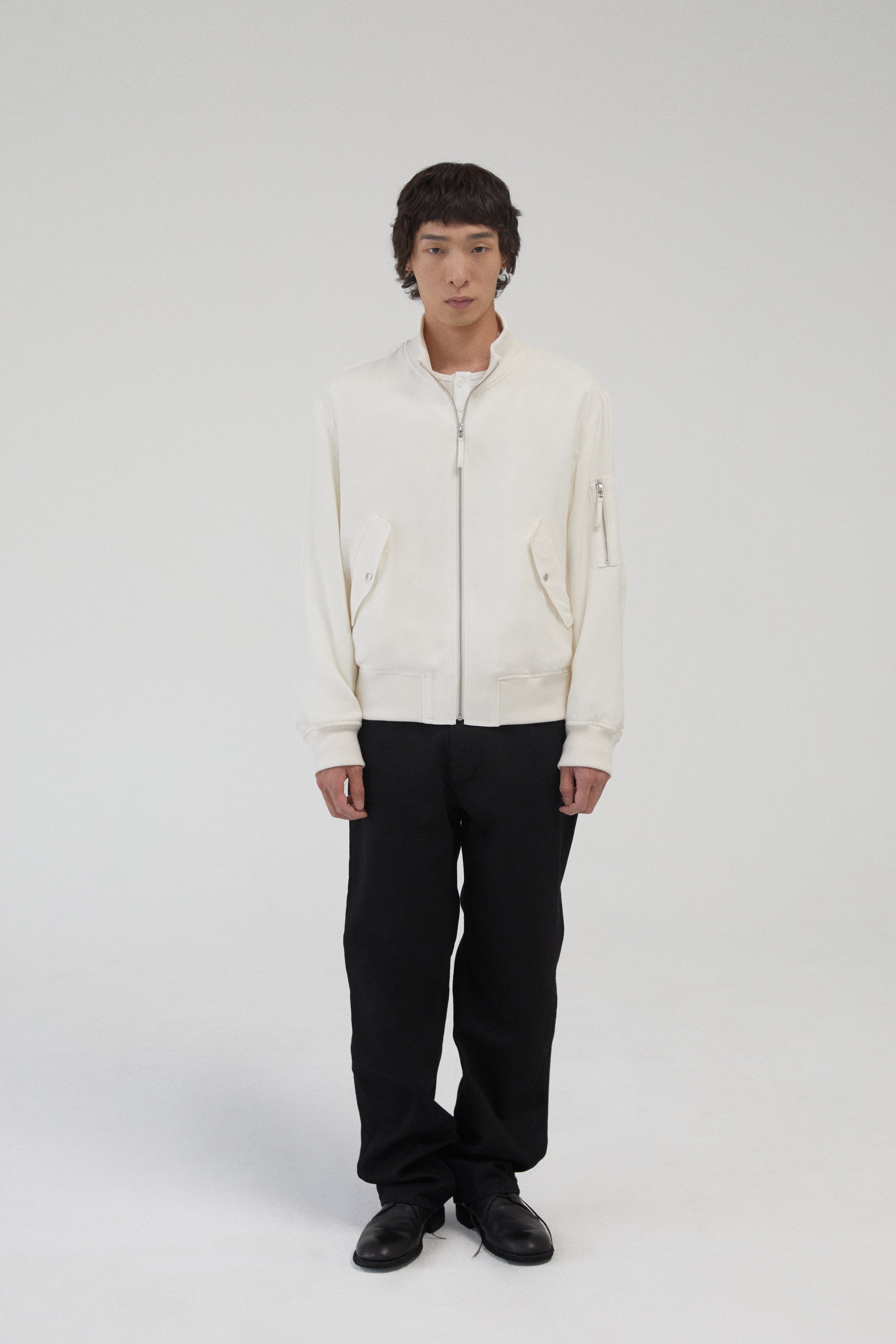 High Neck Bomber - Ivory