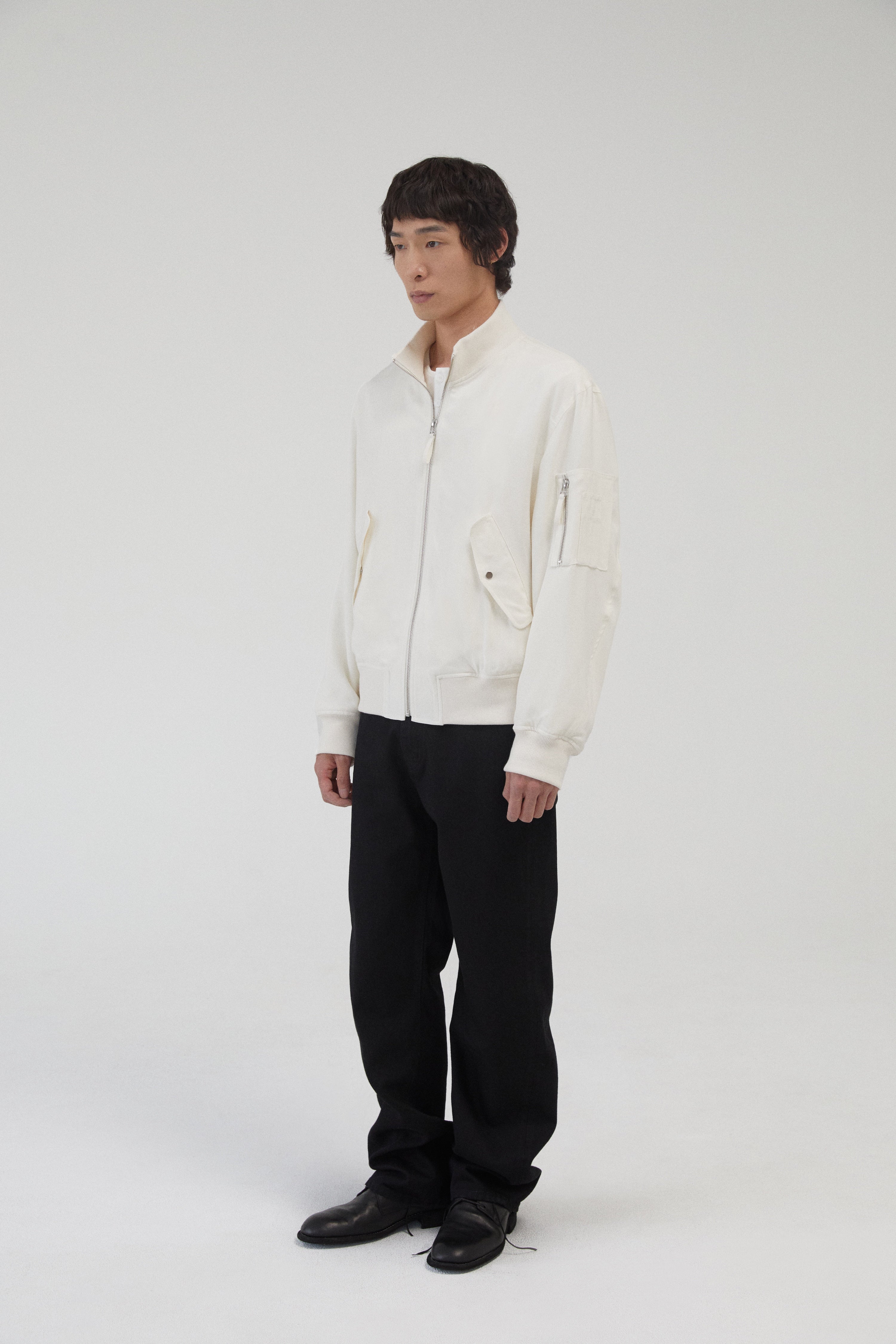 High Neck Bomber - Ivory