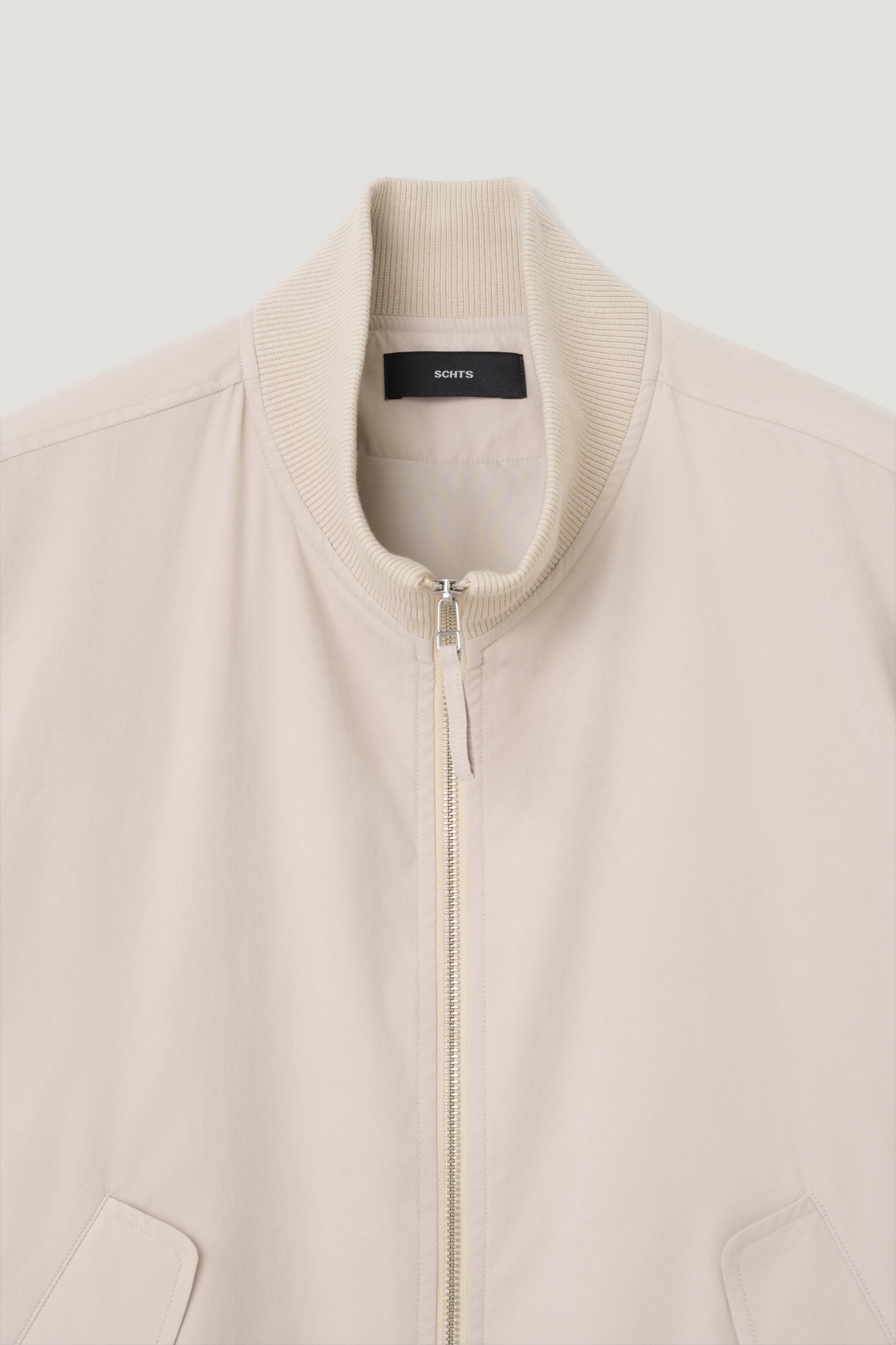 High Neck Bomber - Peach Beige