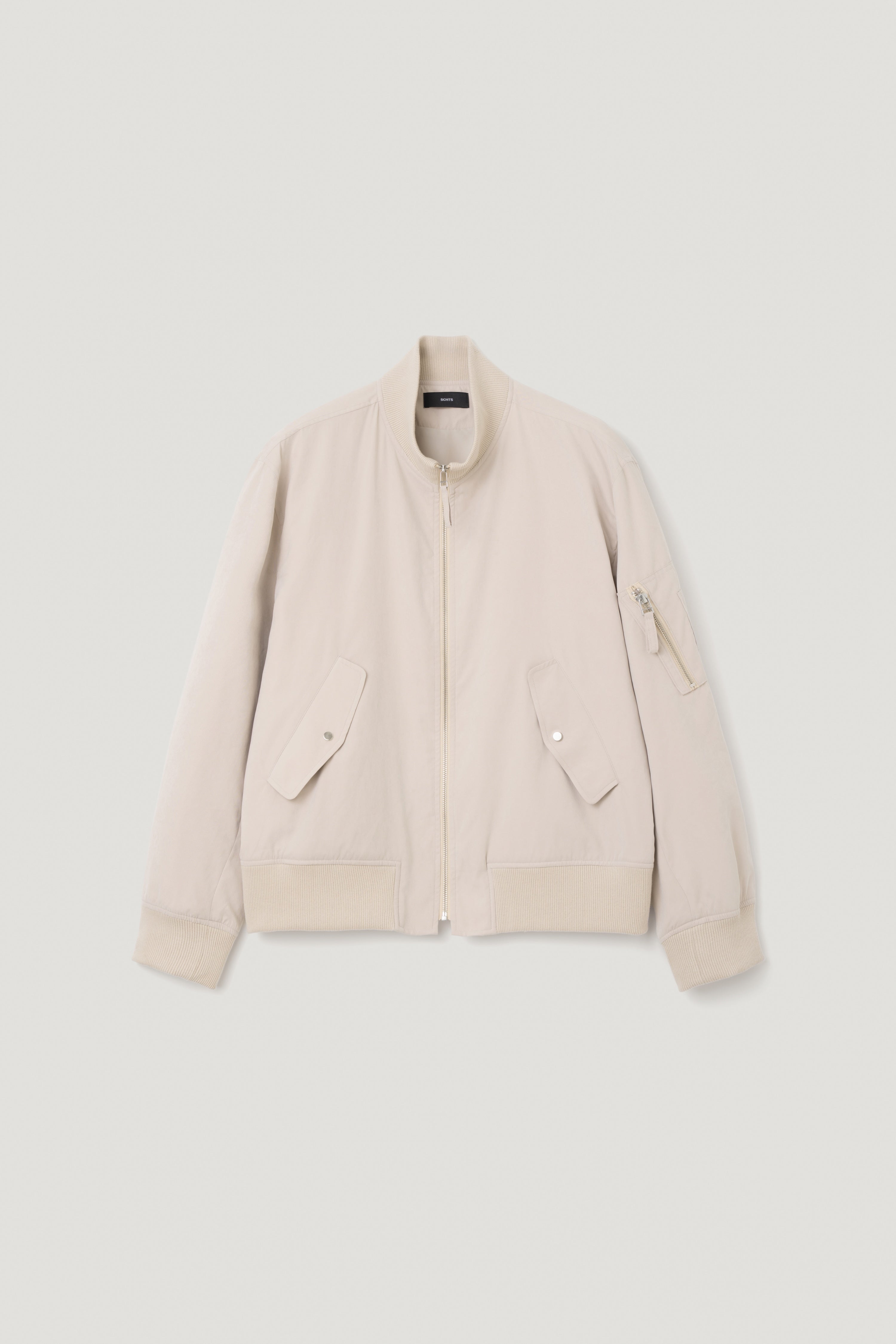 High Neck Bomber - Peach Beige