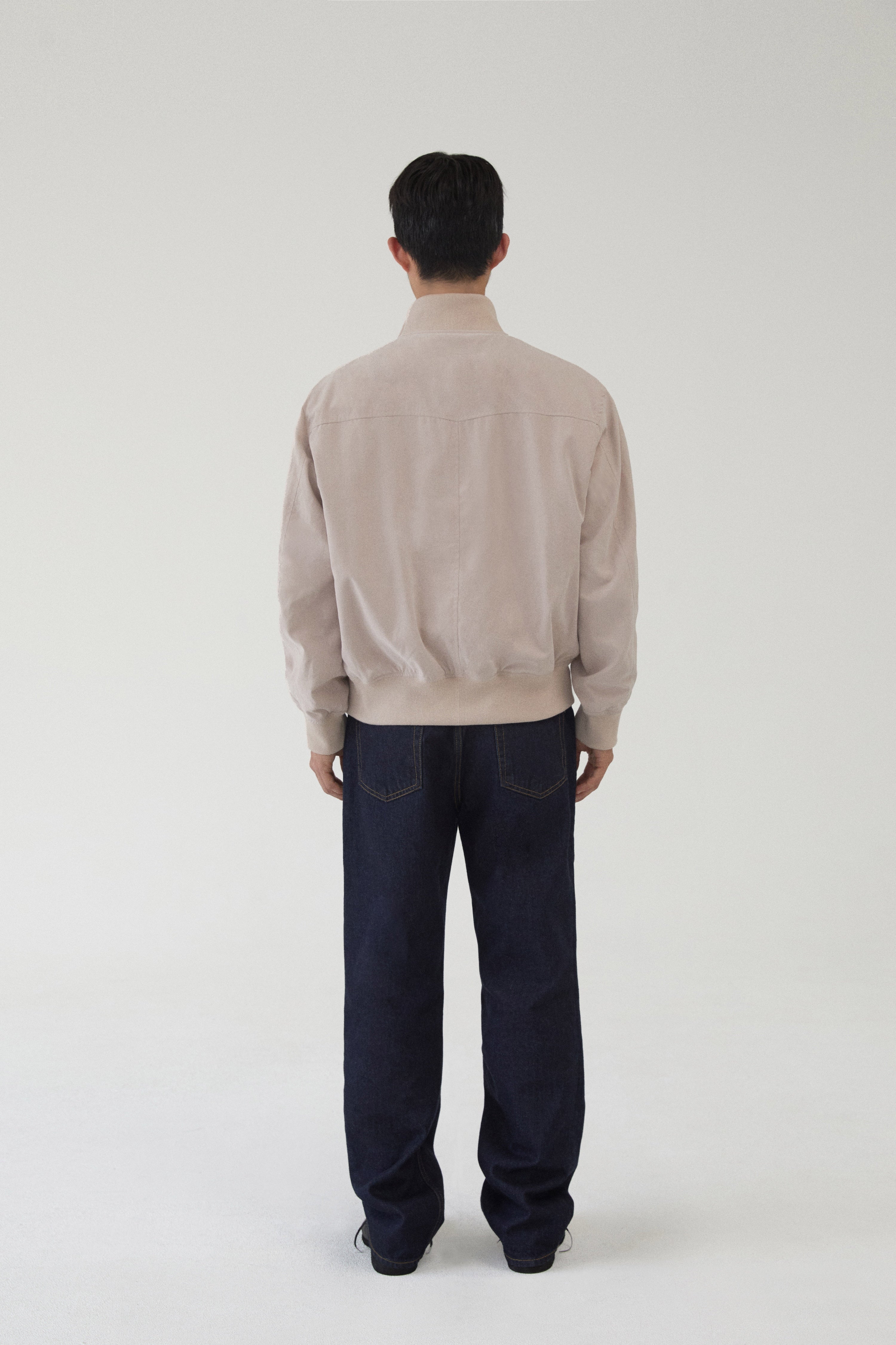 High Neck Bomber - Peach Beige