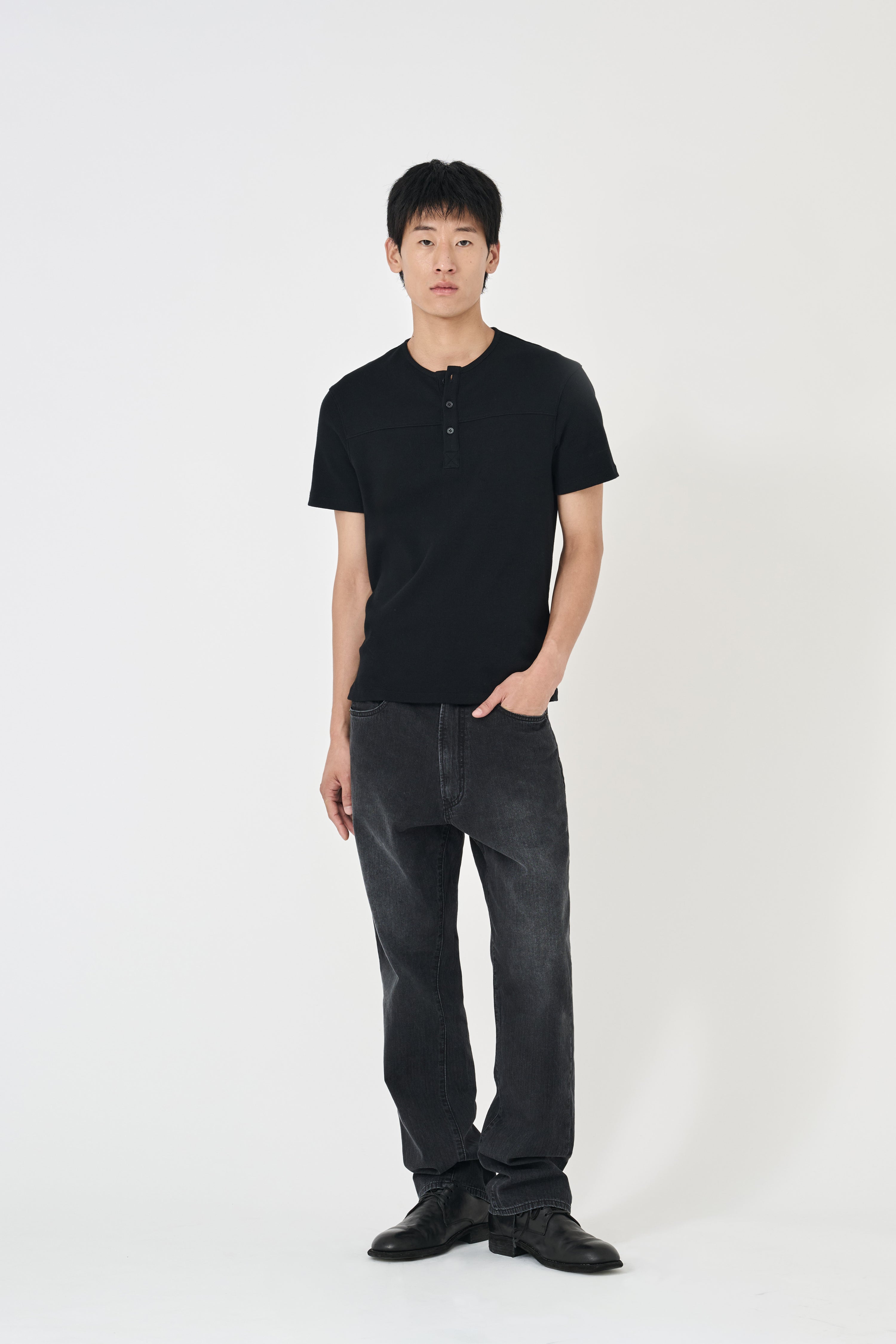 Jacquard Regular Straight - Washed Black