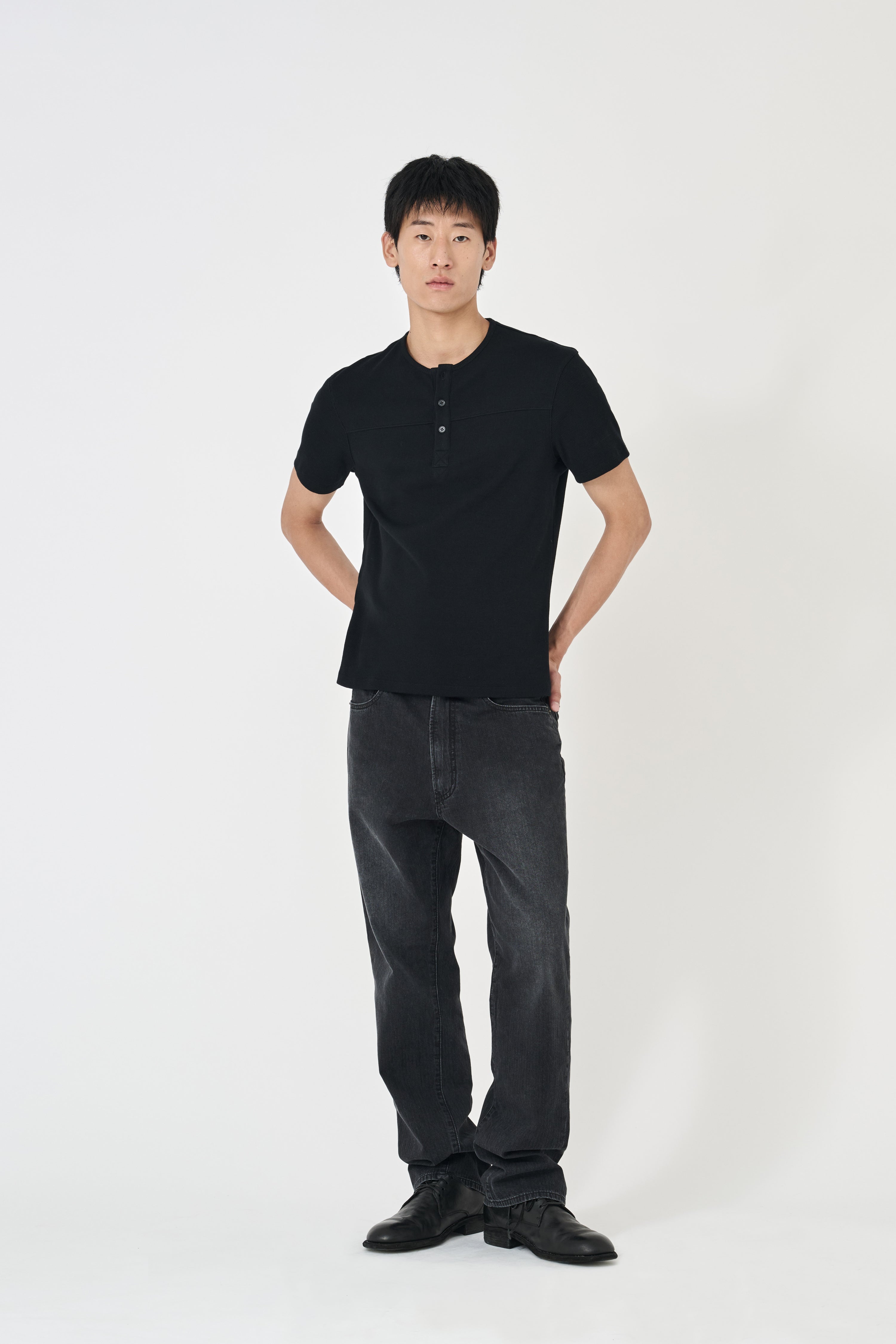 Jacquard Regular Straight - Washed Black