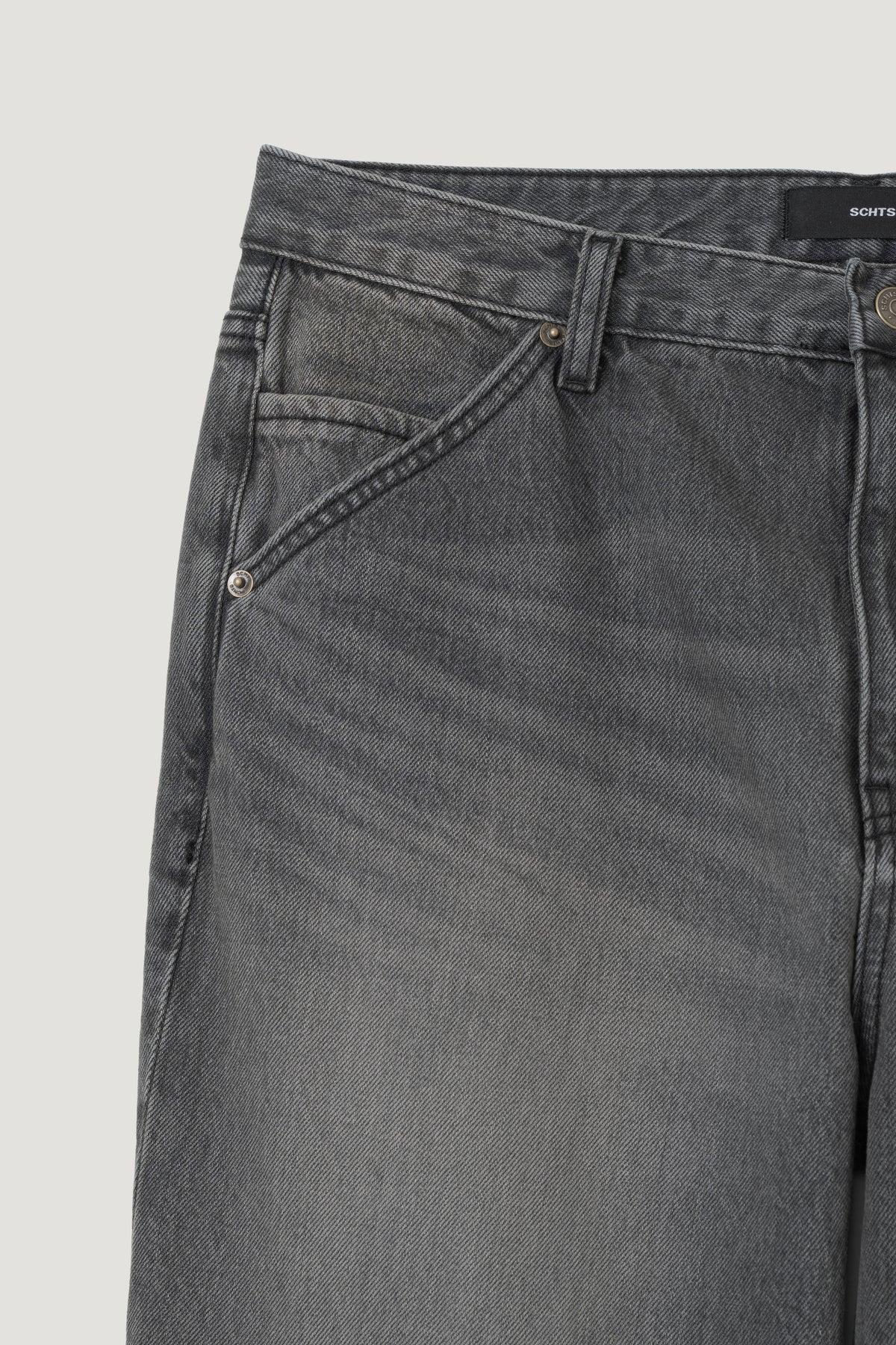 Jean1(Original Straight) - Washed Black