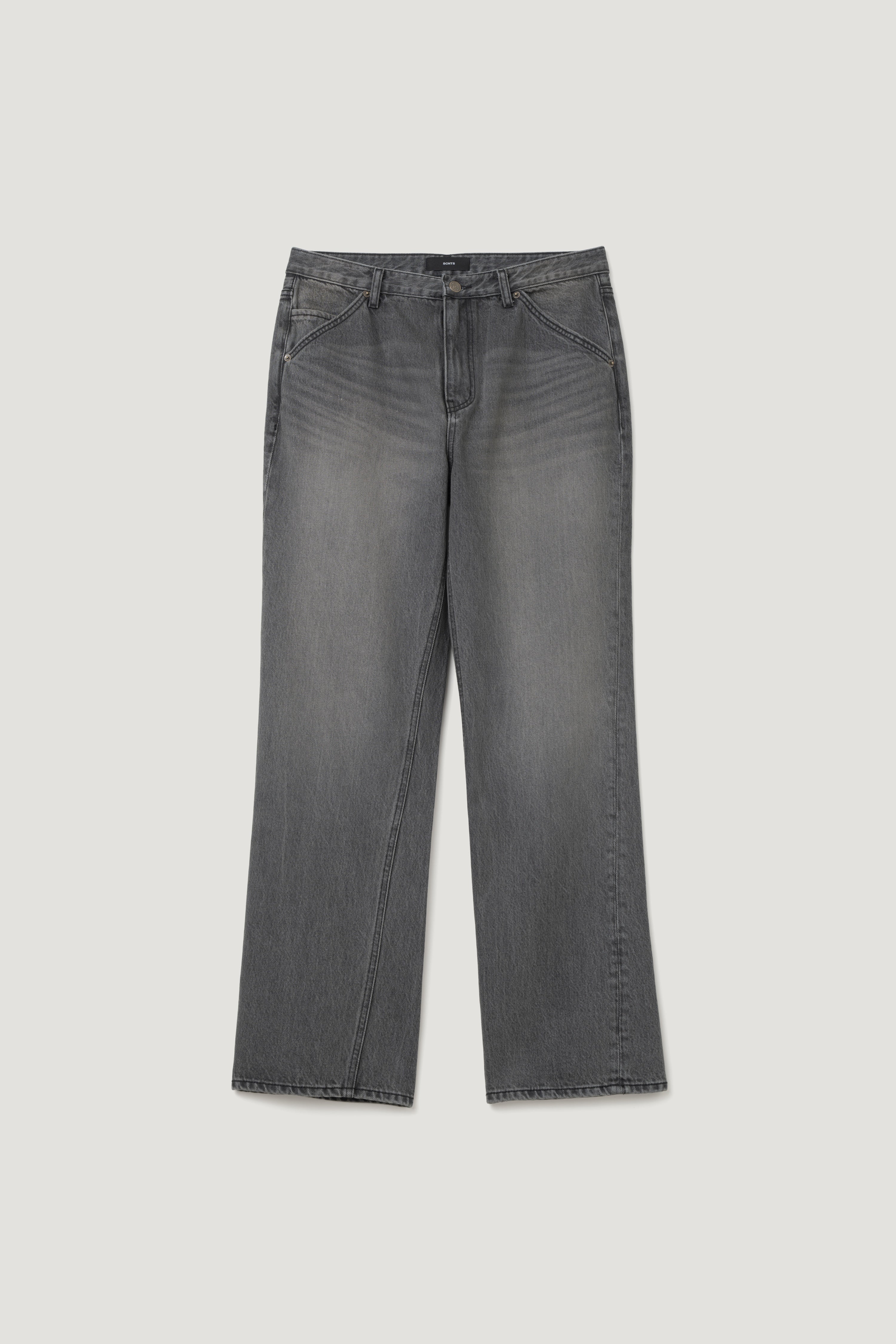 Jean1(Original Straight) - Washed Black