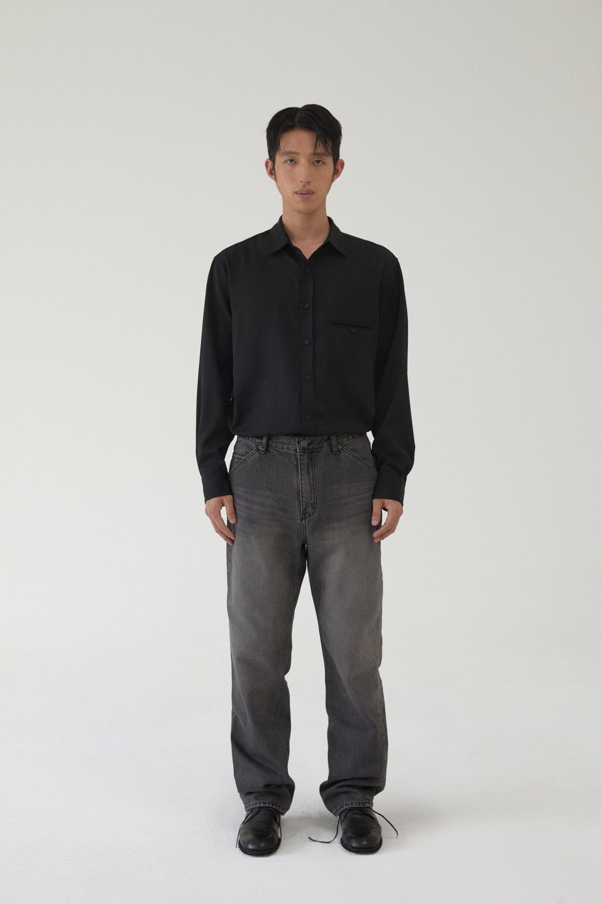 Jean1(Original Straight) - Washed Black