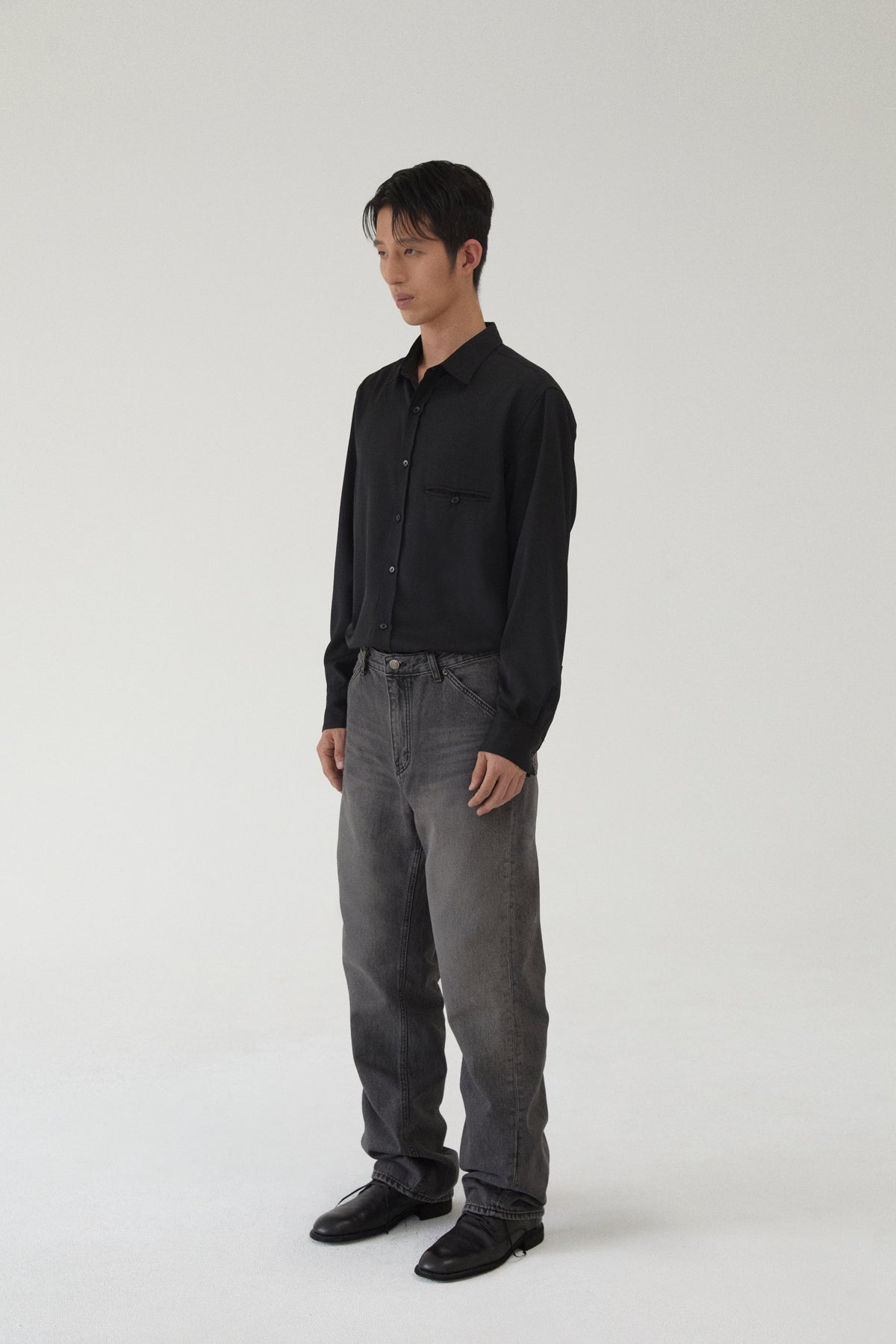 Jean1(Original Straight) - Washed Black
