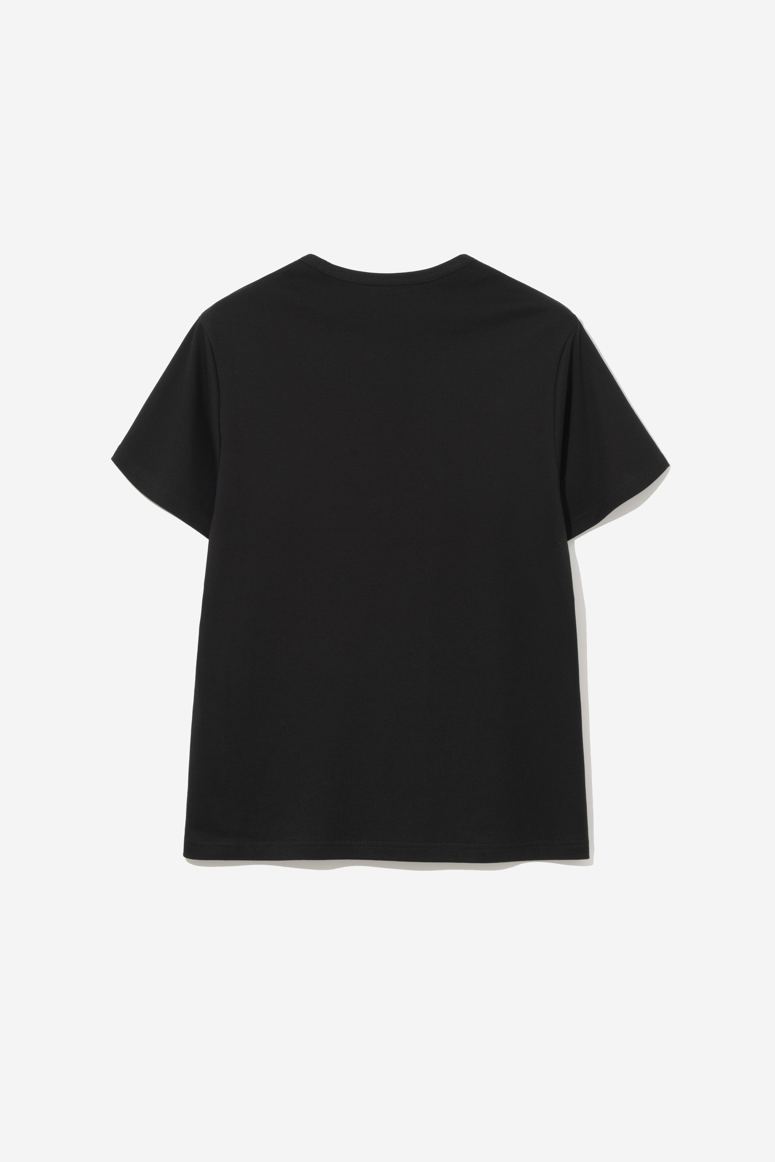 Minimalist Suvin Cotton T-Shirt - Deep Black