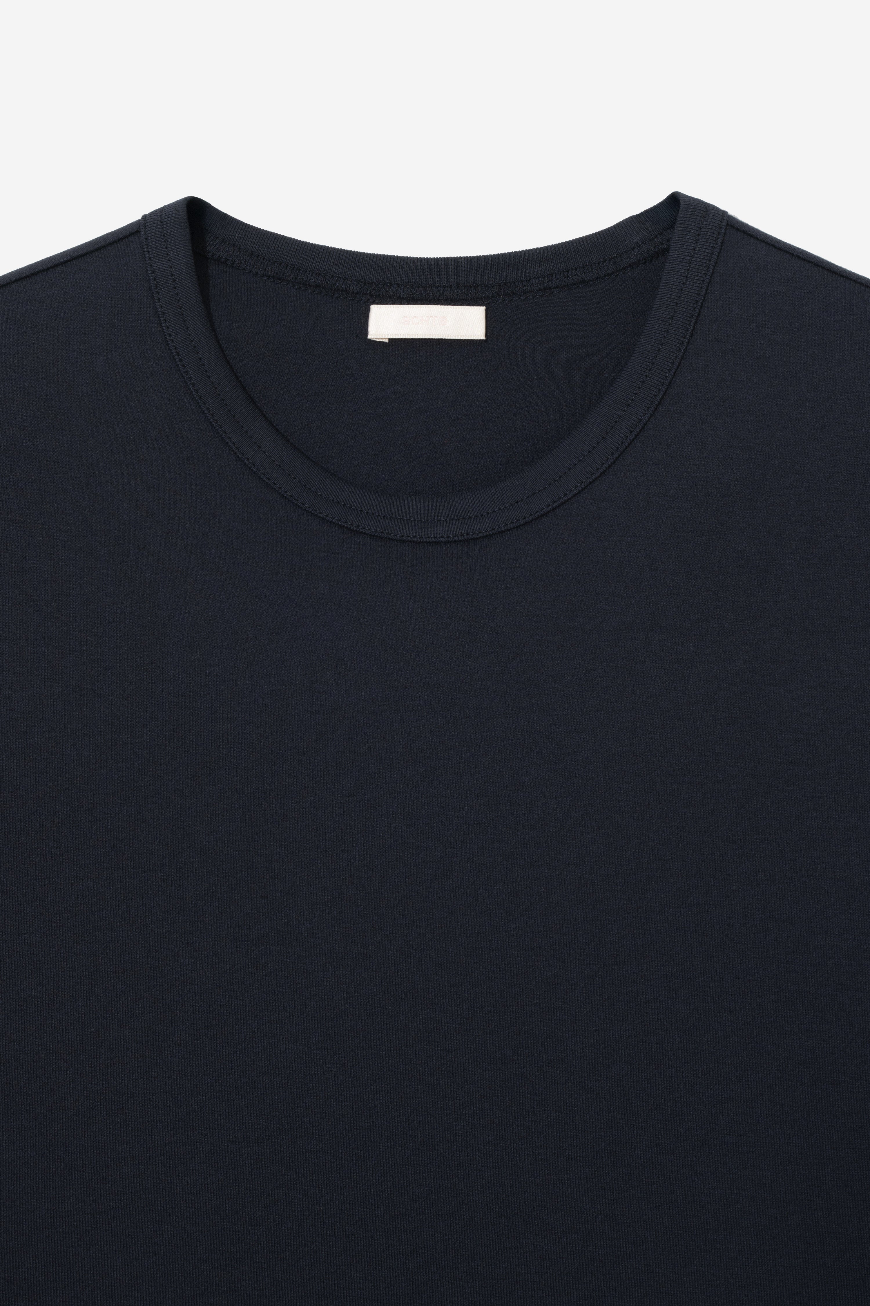 Minimalist Suvin Cotton T-Shirt - Mid Night Navy