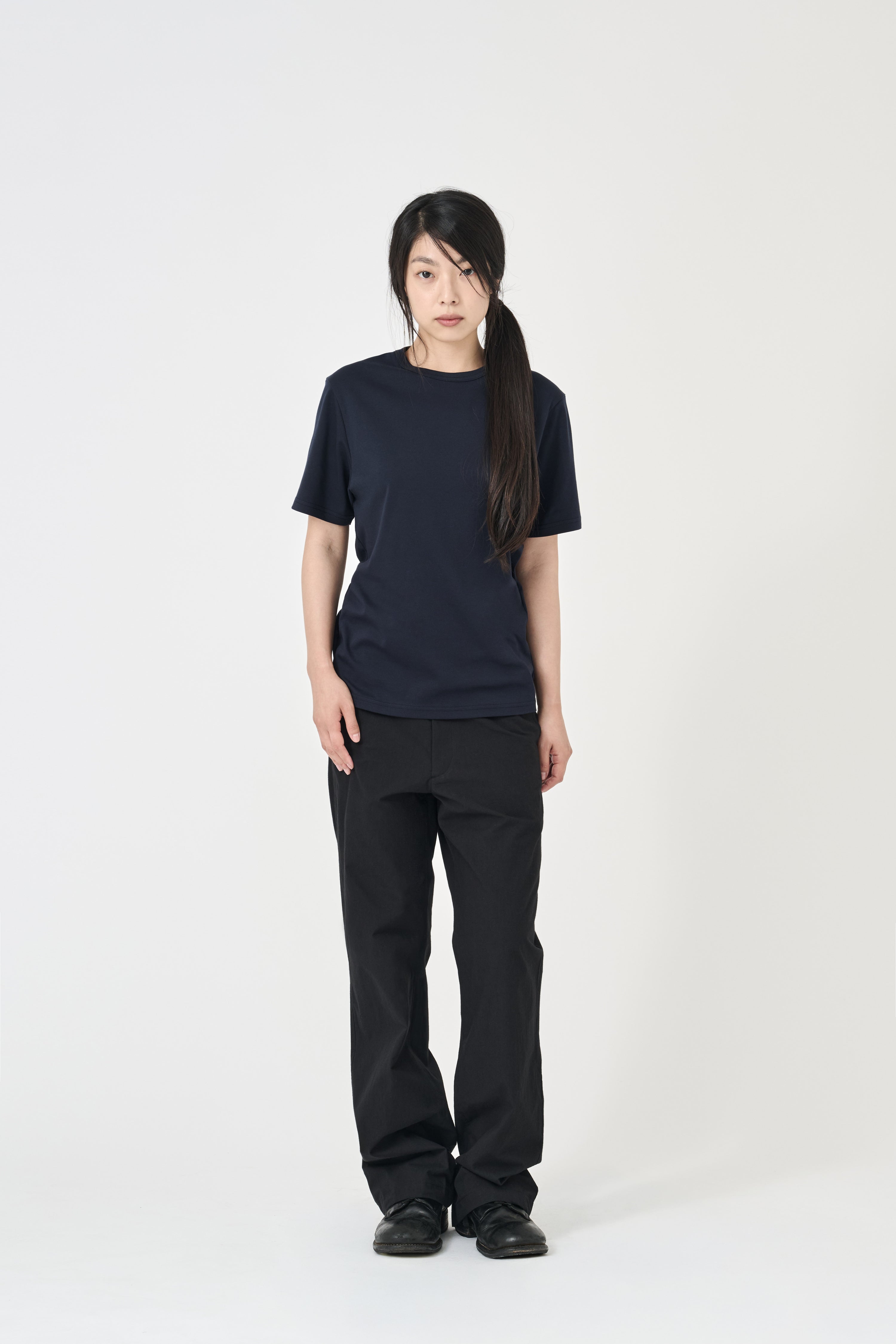 Minimalist Suvin Cotton T-Shirt - Mid Night Navy