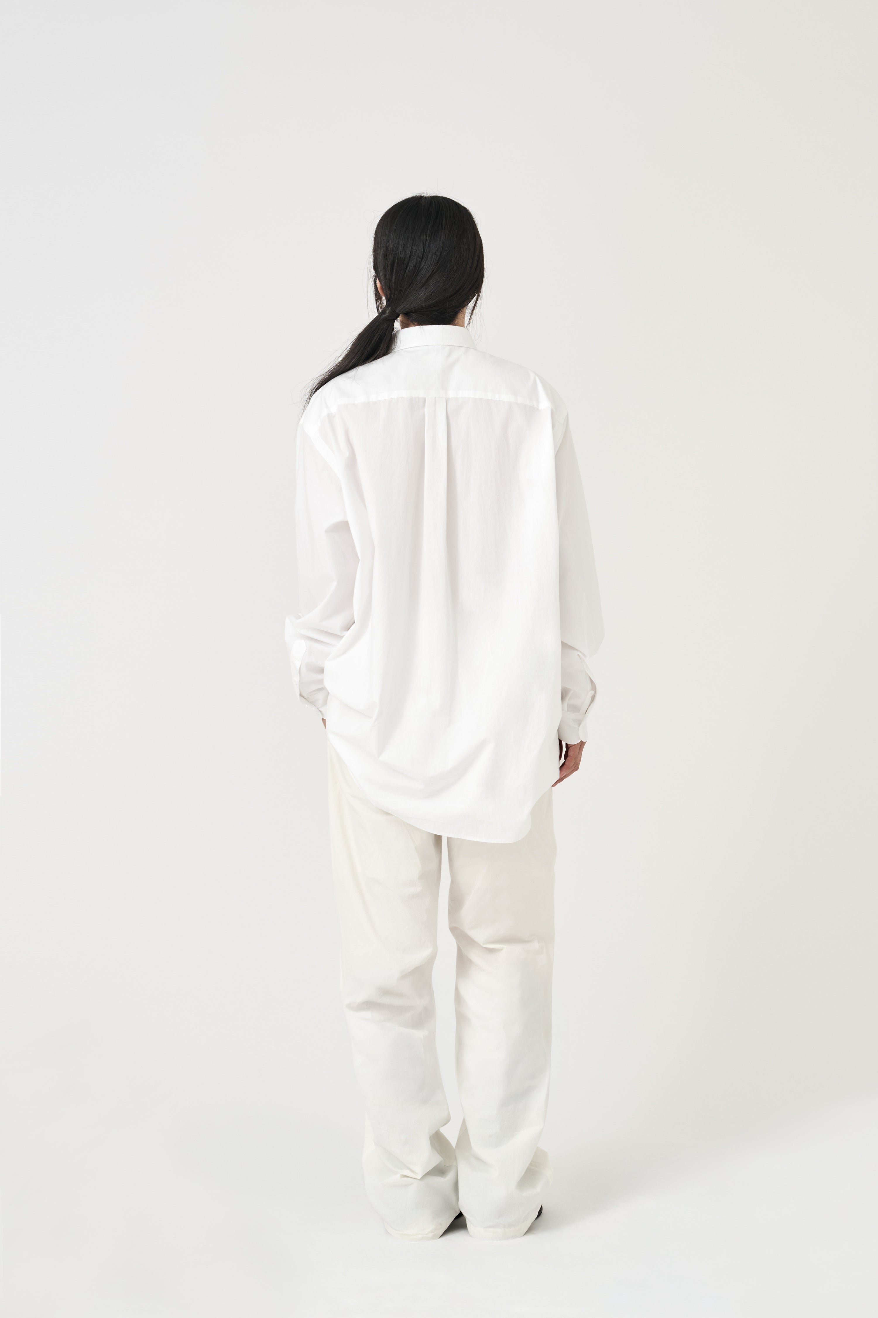 Organic Typewriter Cotton Shirt - Pure White