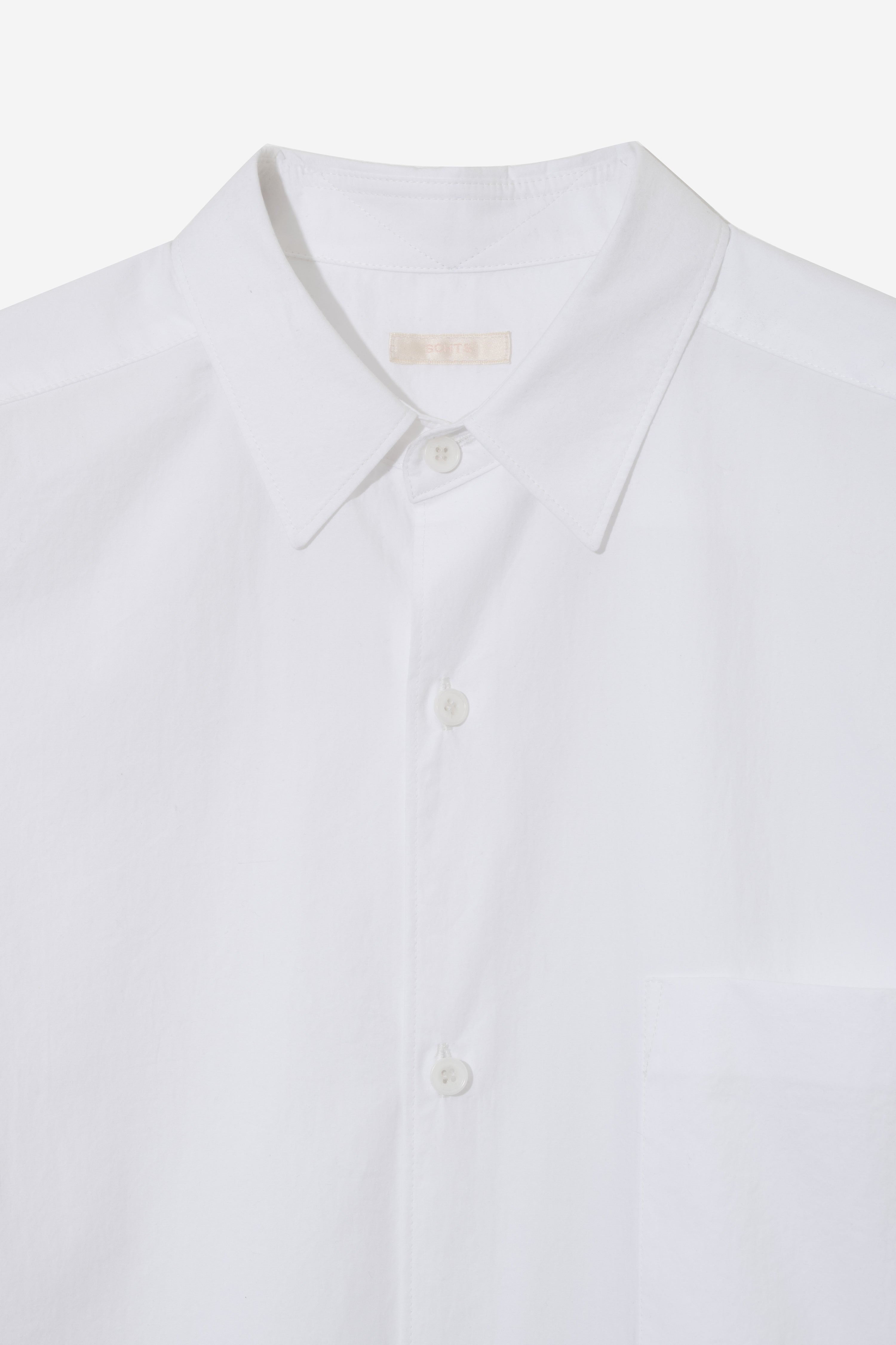 Organic Typewriter Cotton Shirt - Pure White