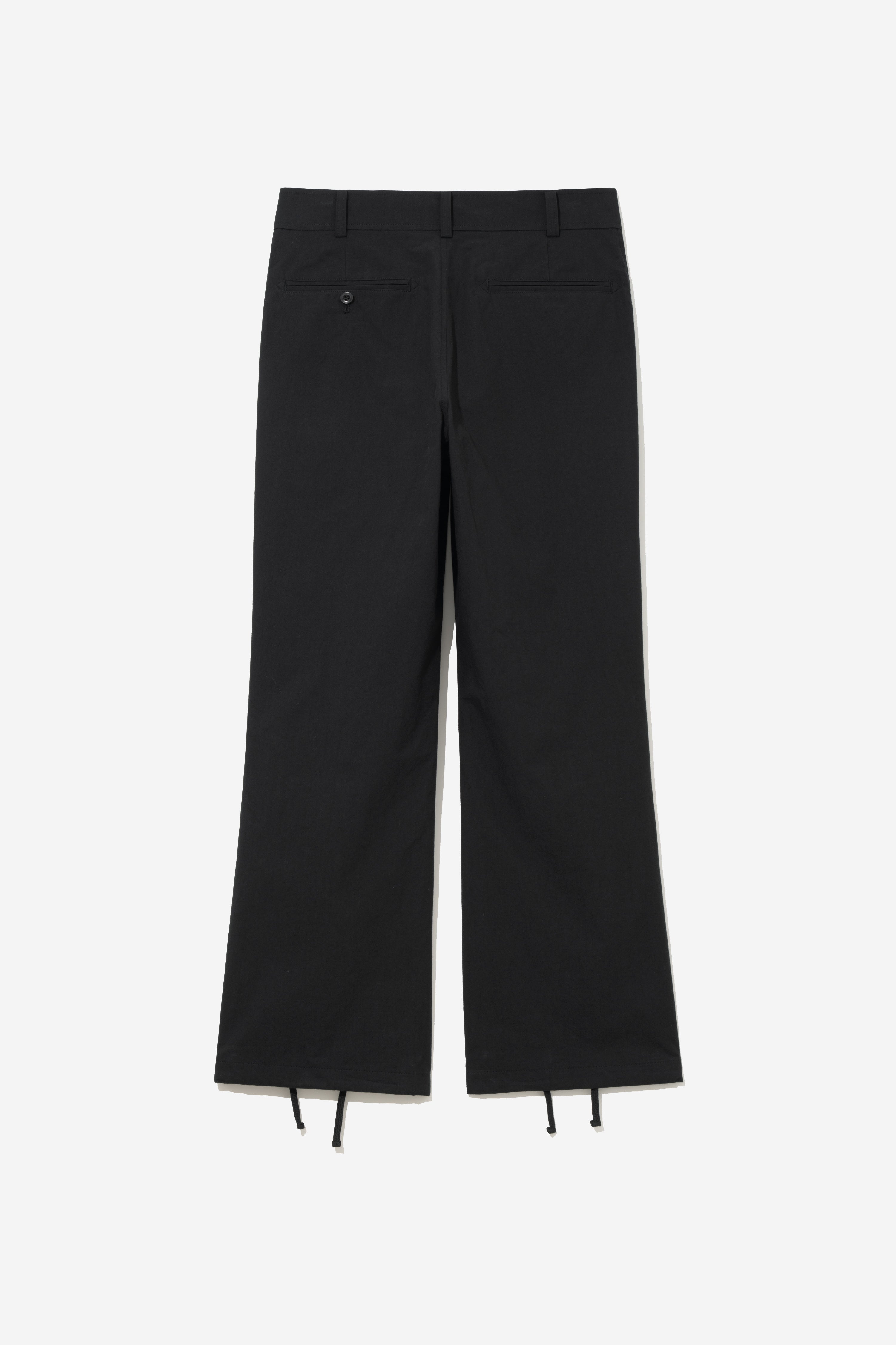 Relaxed Straight Trousers - Black
