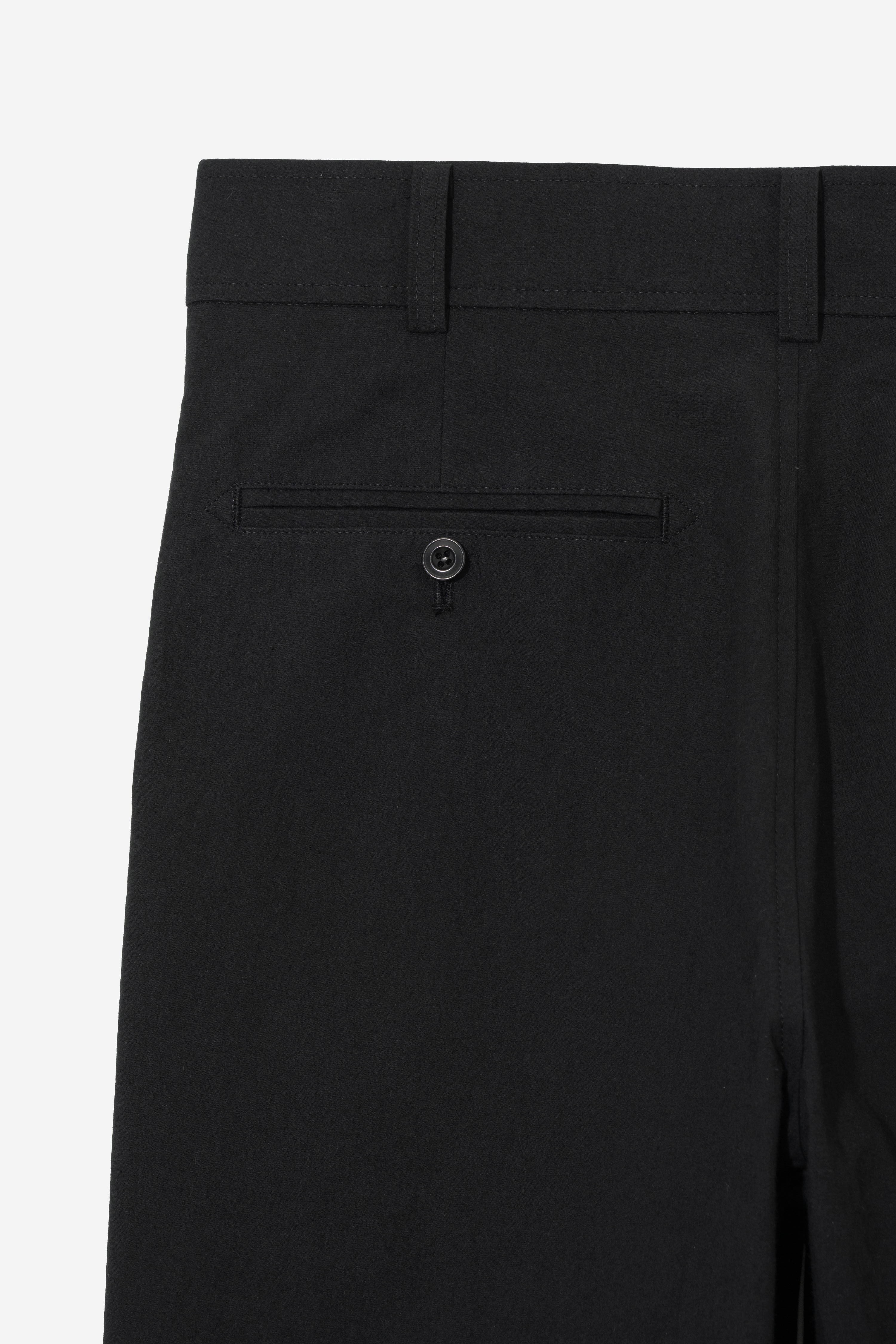 Relaxed Straight Trousers - Black