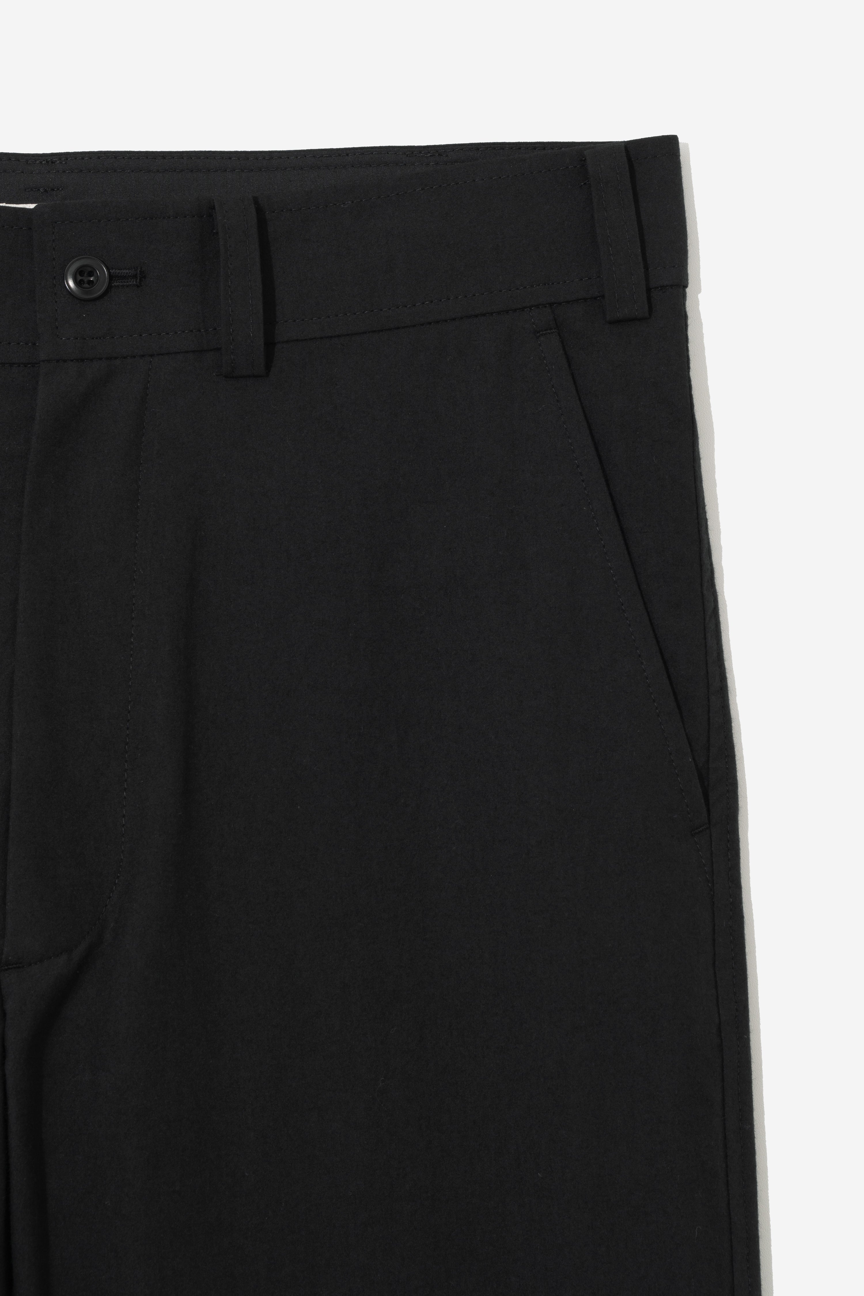 Relaxed Straight Trousers - Black