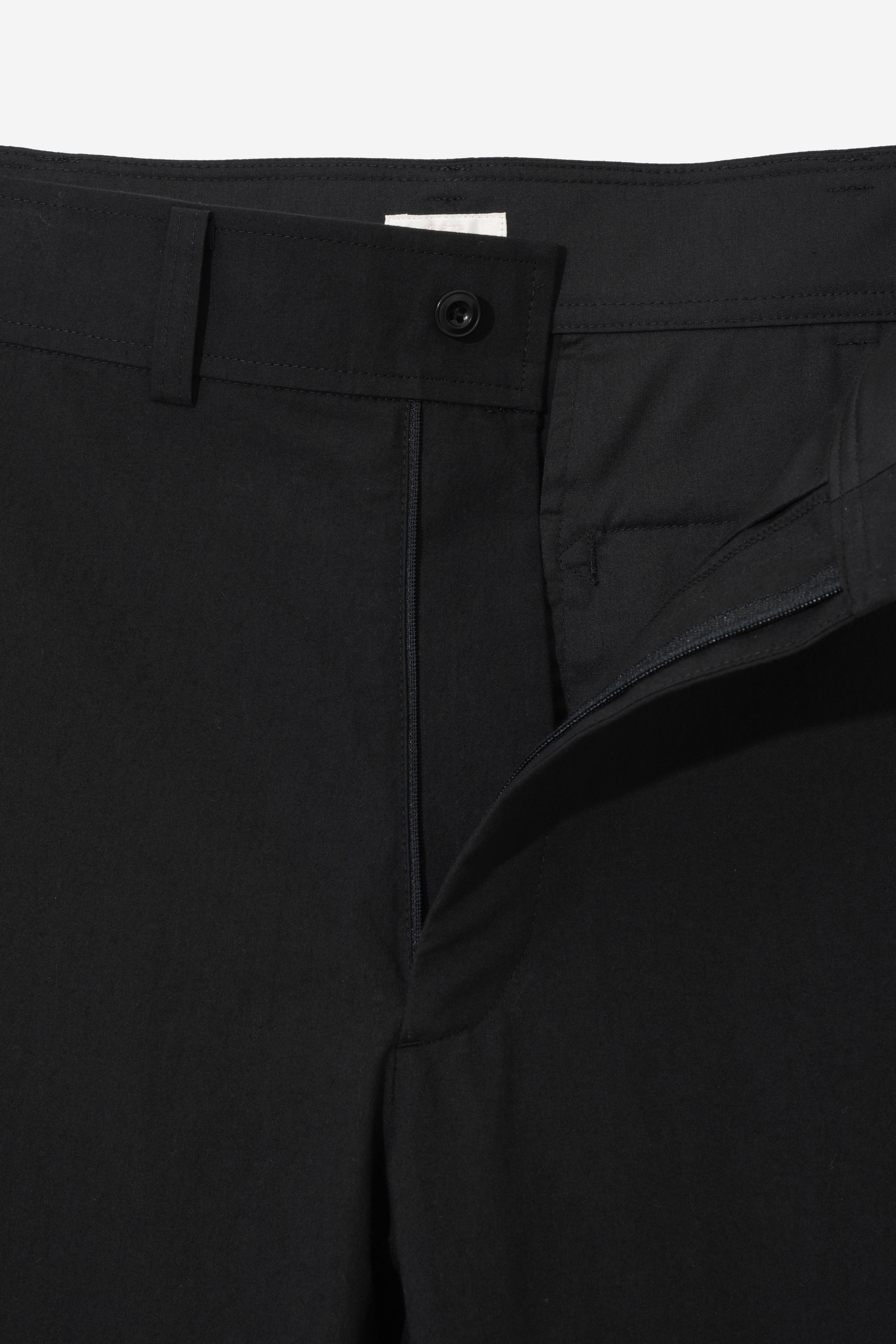 Relaxed Straight Trousers - Black