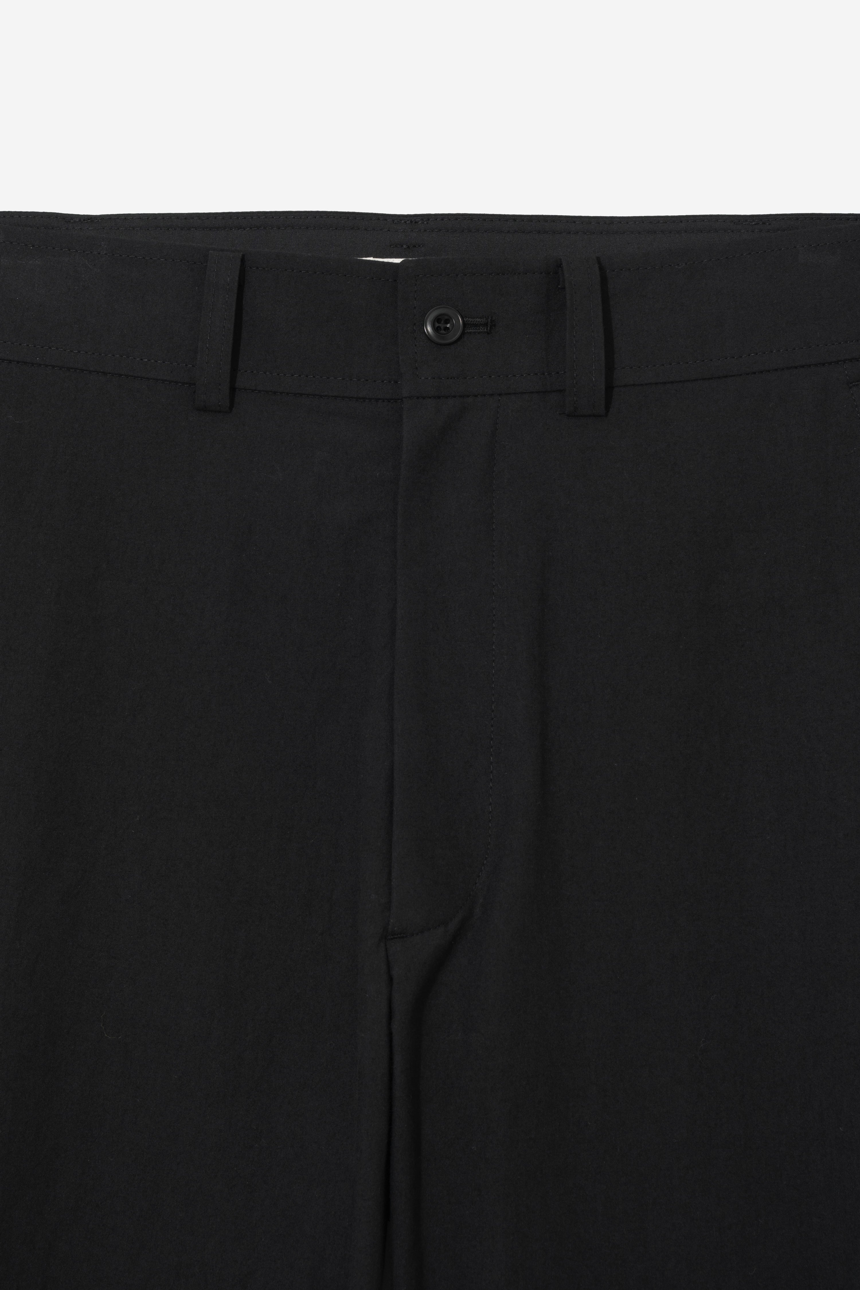 Relaxed Straight Trousers - Black