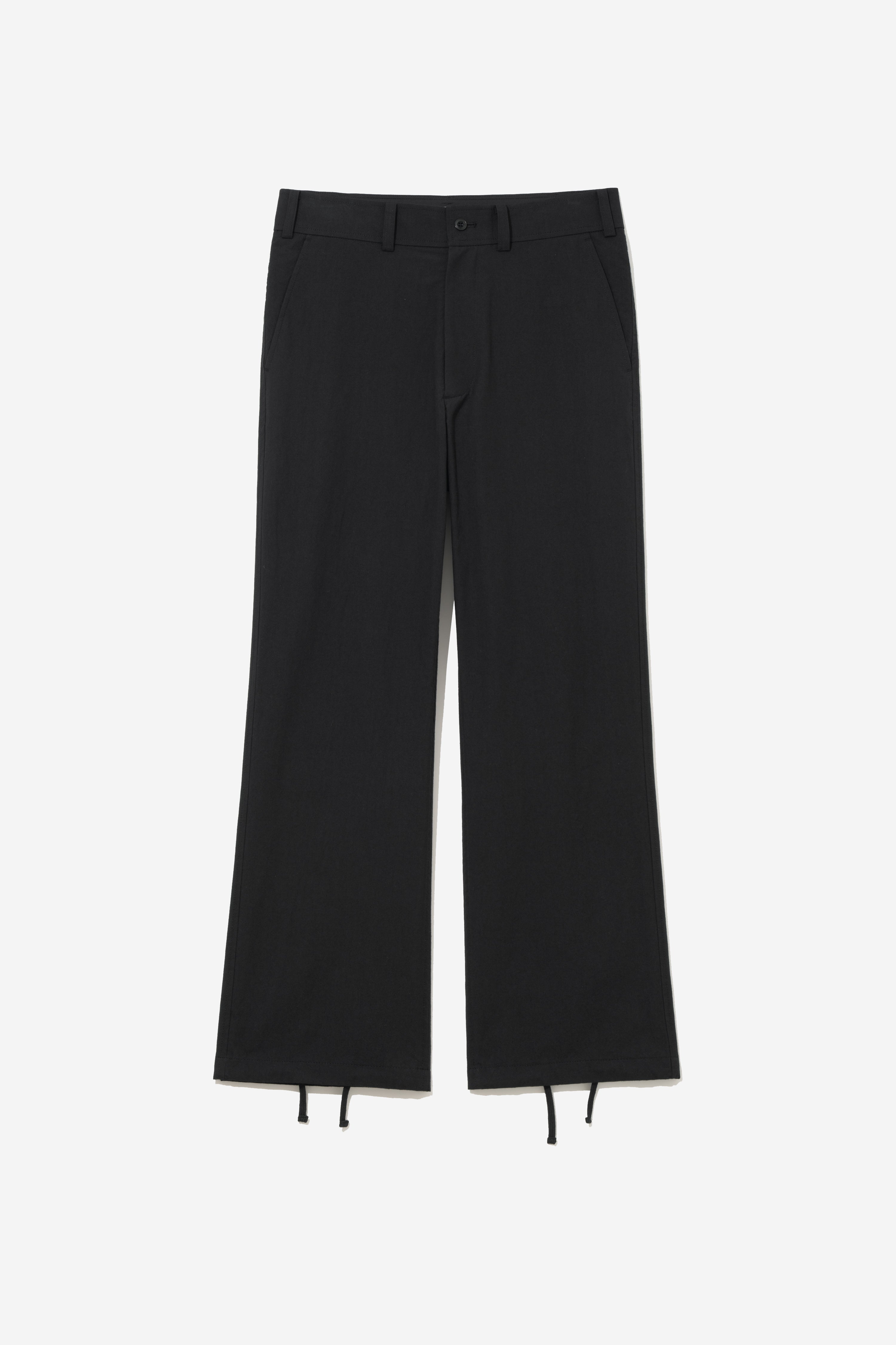 Relaxed Straight Trousers - Black