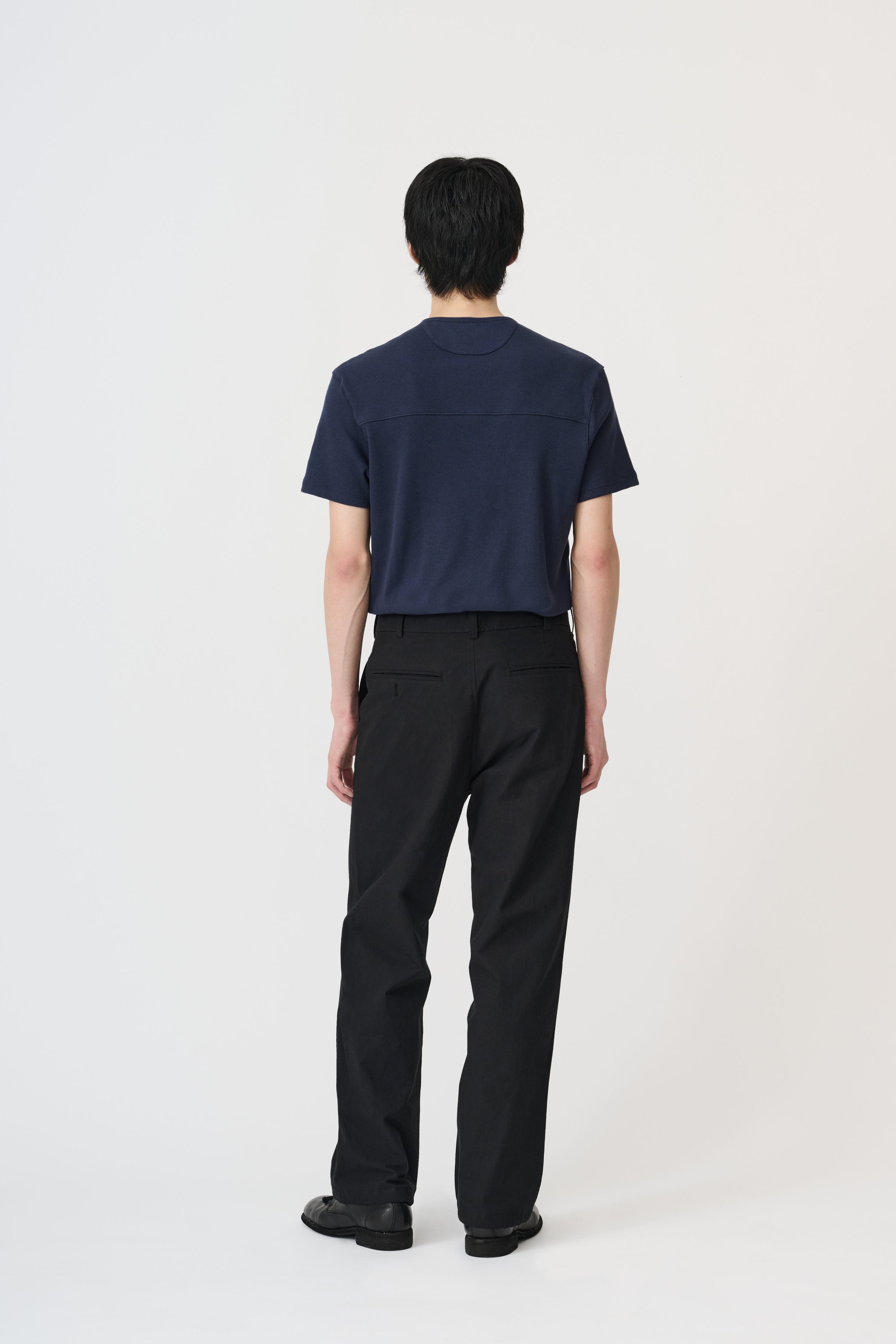 Relaxed Straight Trousers - Black