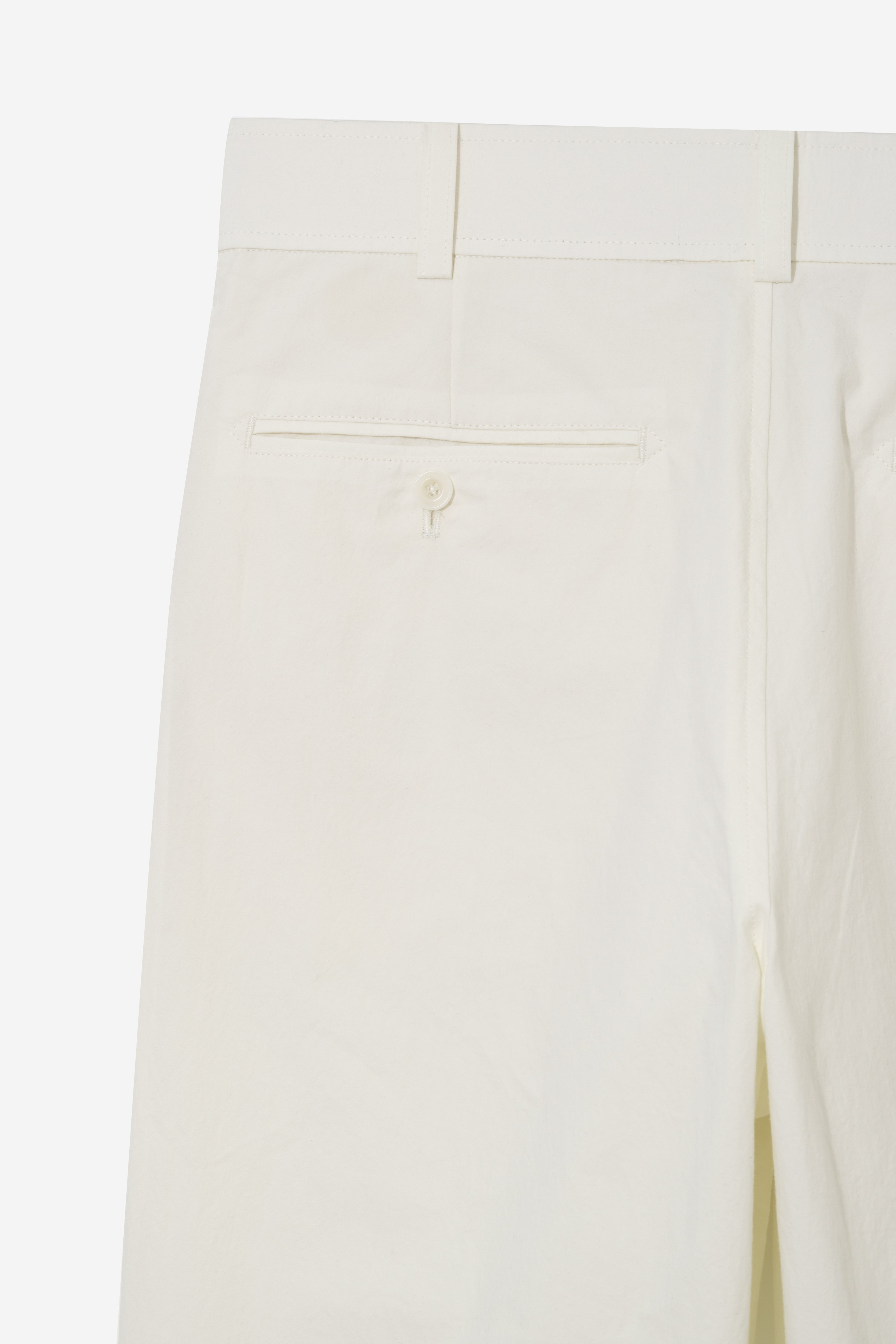 Relaxed Straight Trousers - Ecru