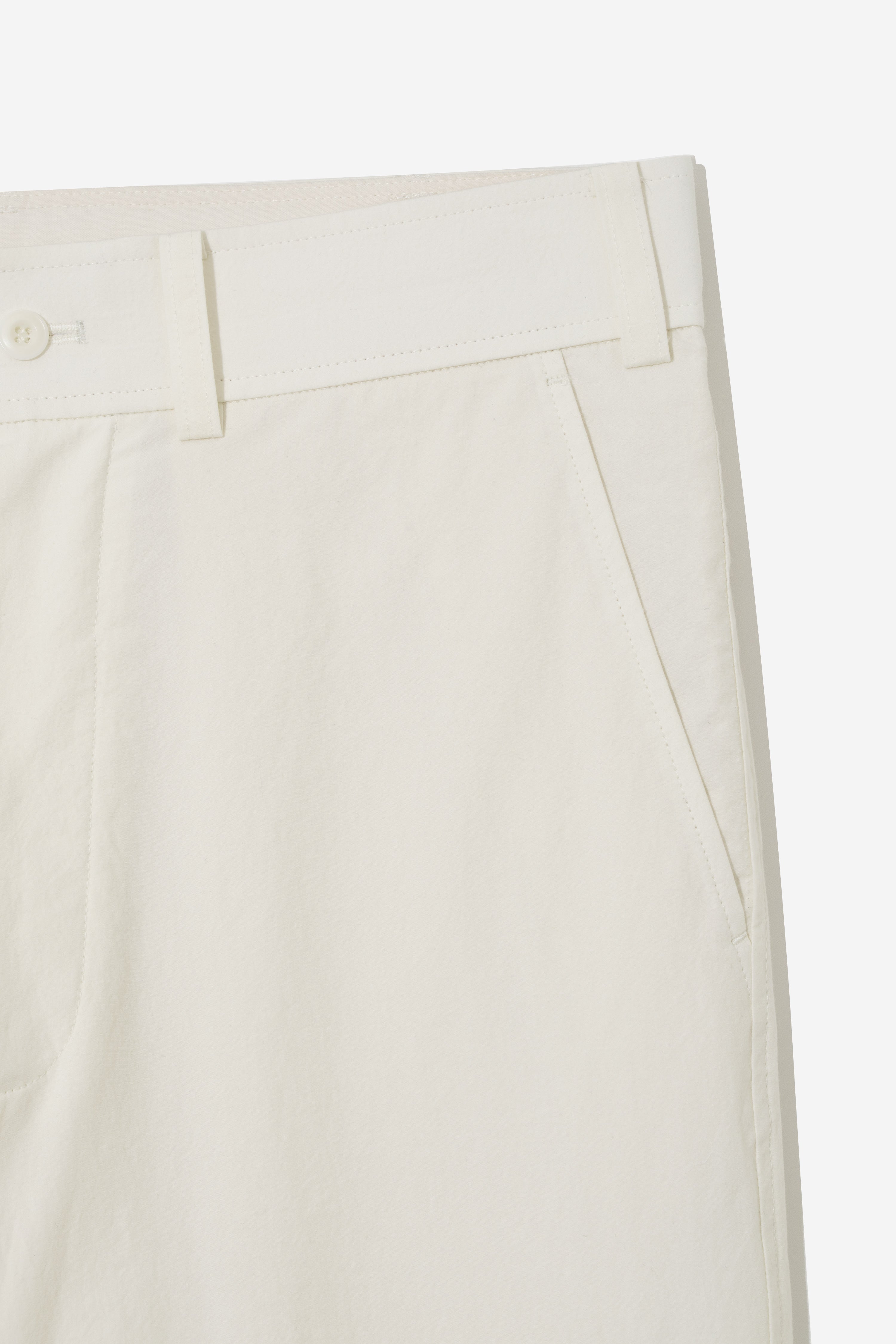 Relaxed Straight Trousers - Ecru