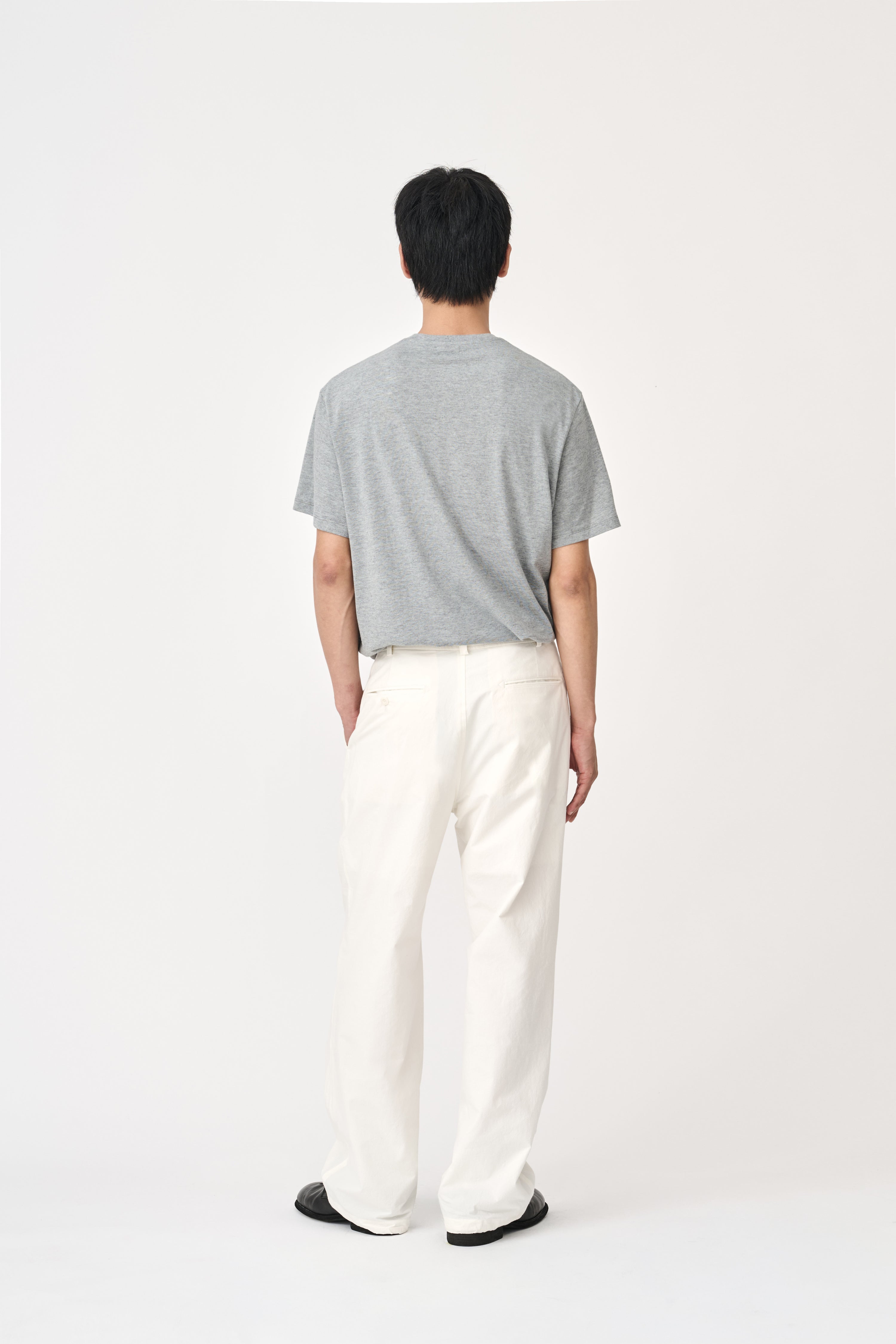 Relaxed Straight Trousers - Ecru