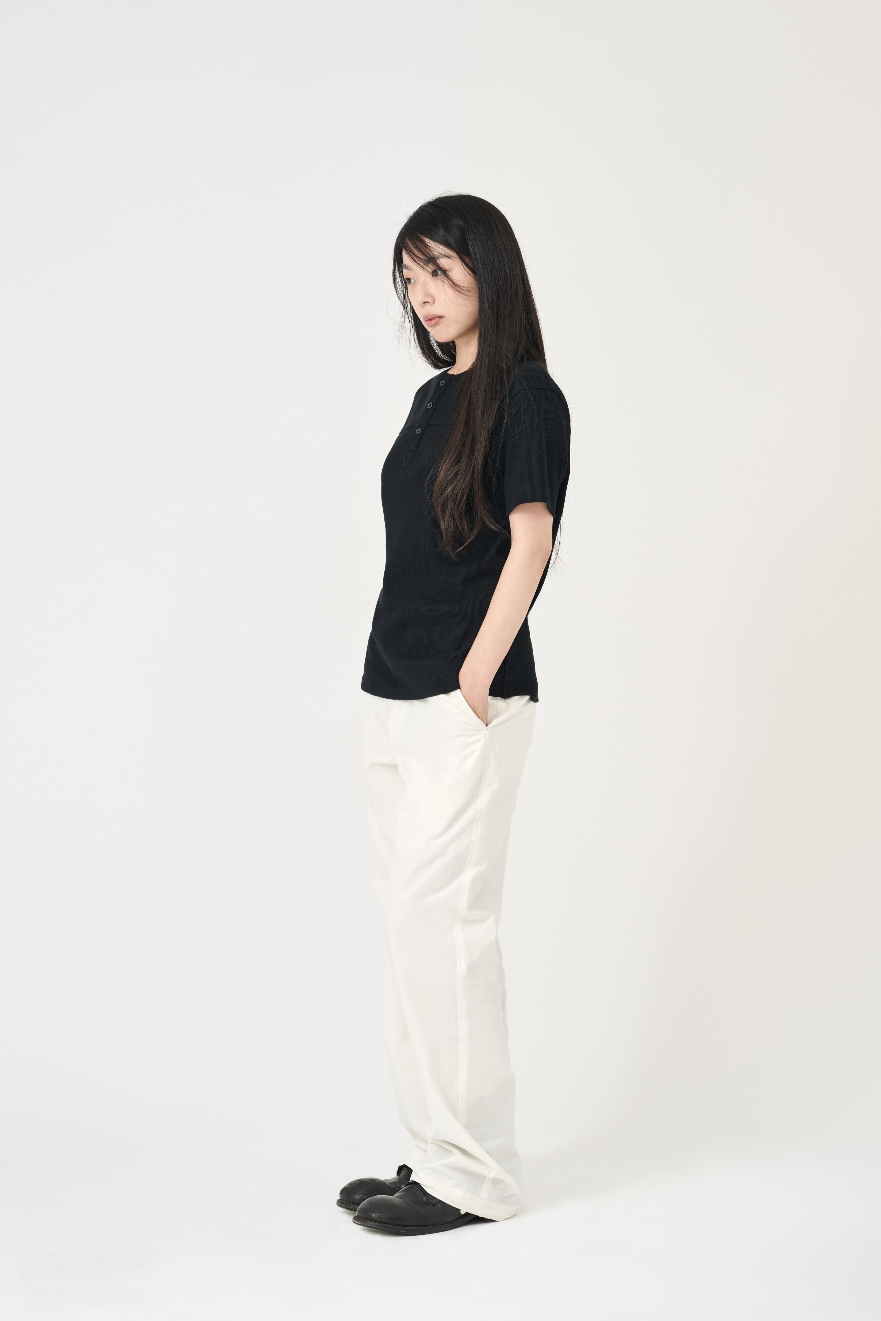 Relaxed Straight Trousers - Ecru