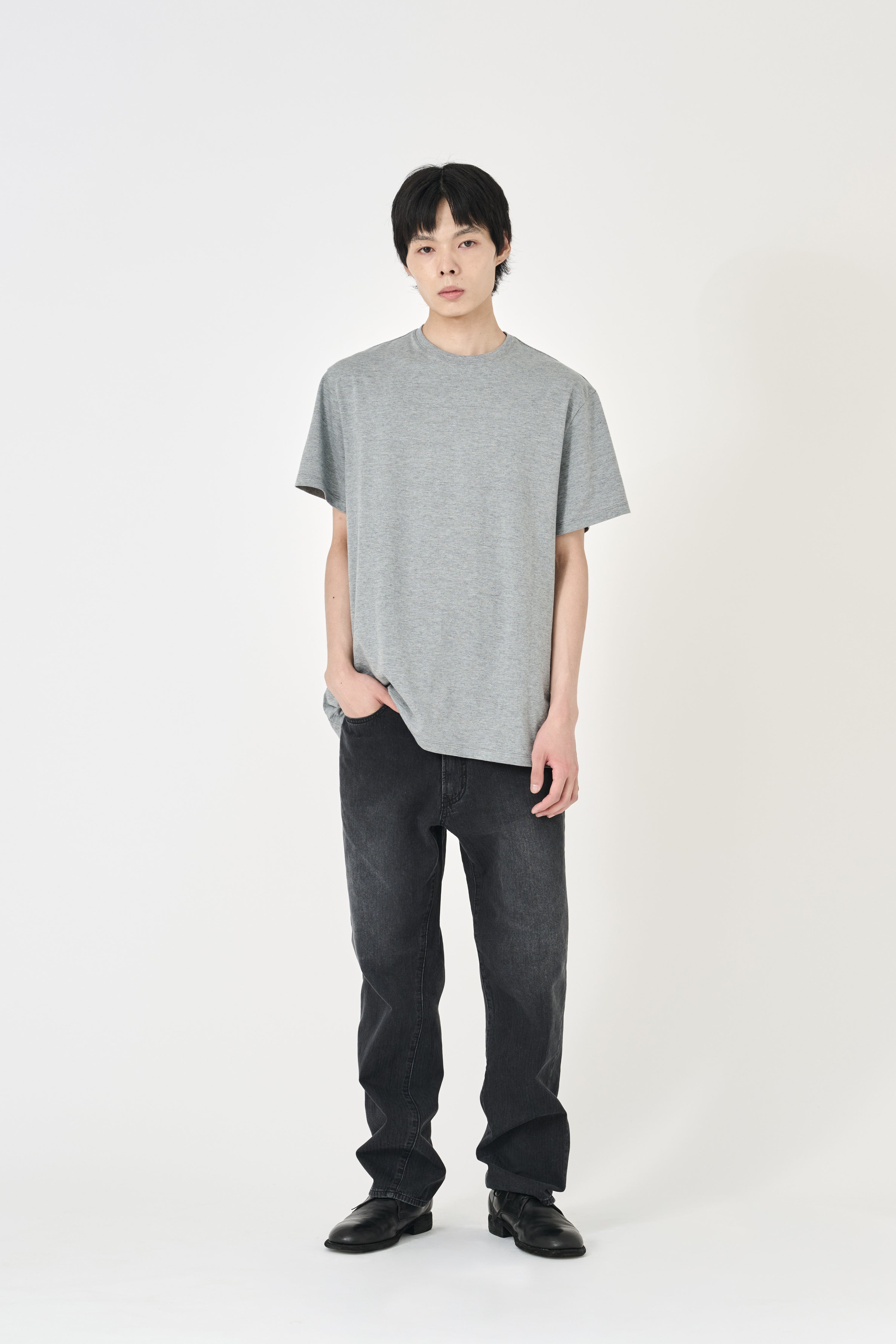 Relaxed Summer Wool Blend T-Shirt - Ash Gray