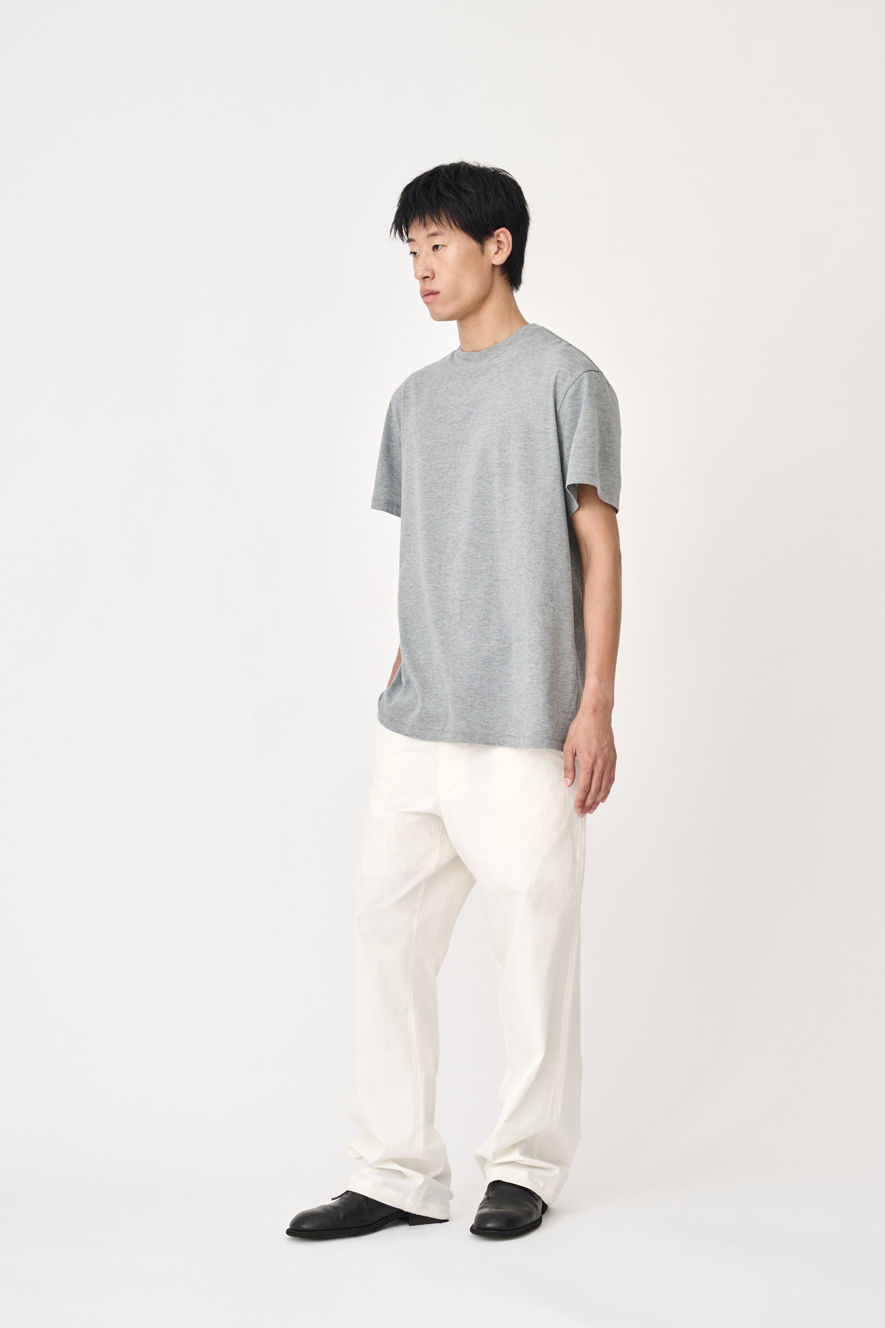 Relaxed Summer Wool Blend T-Shirt - Ash Gray