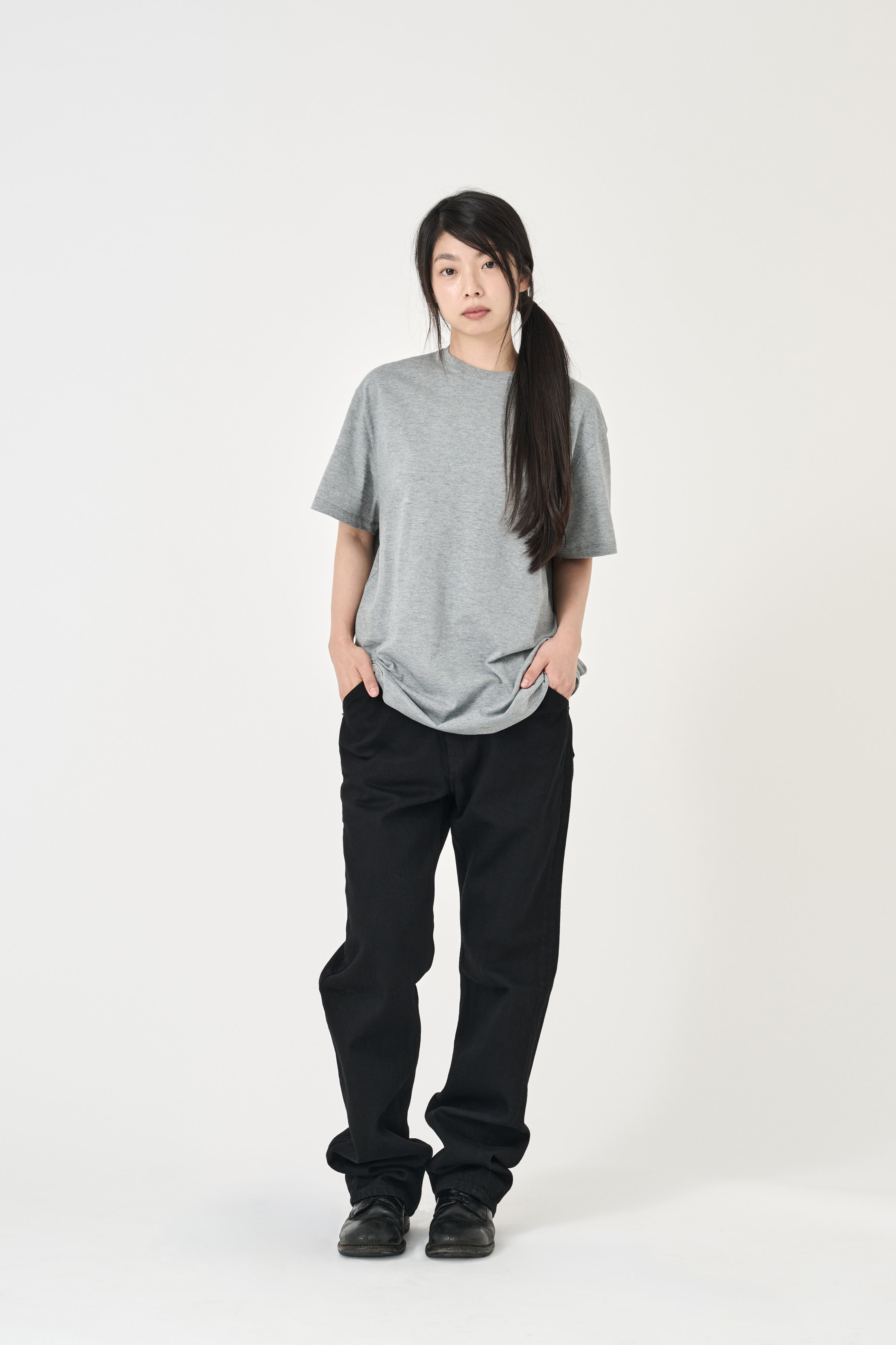 Relaxed Summer Wool Blend T-Shirt - Ash Gray