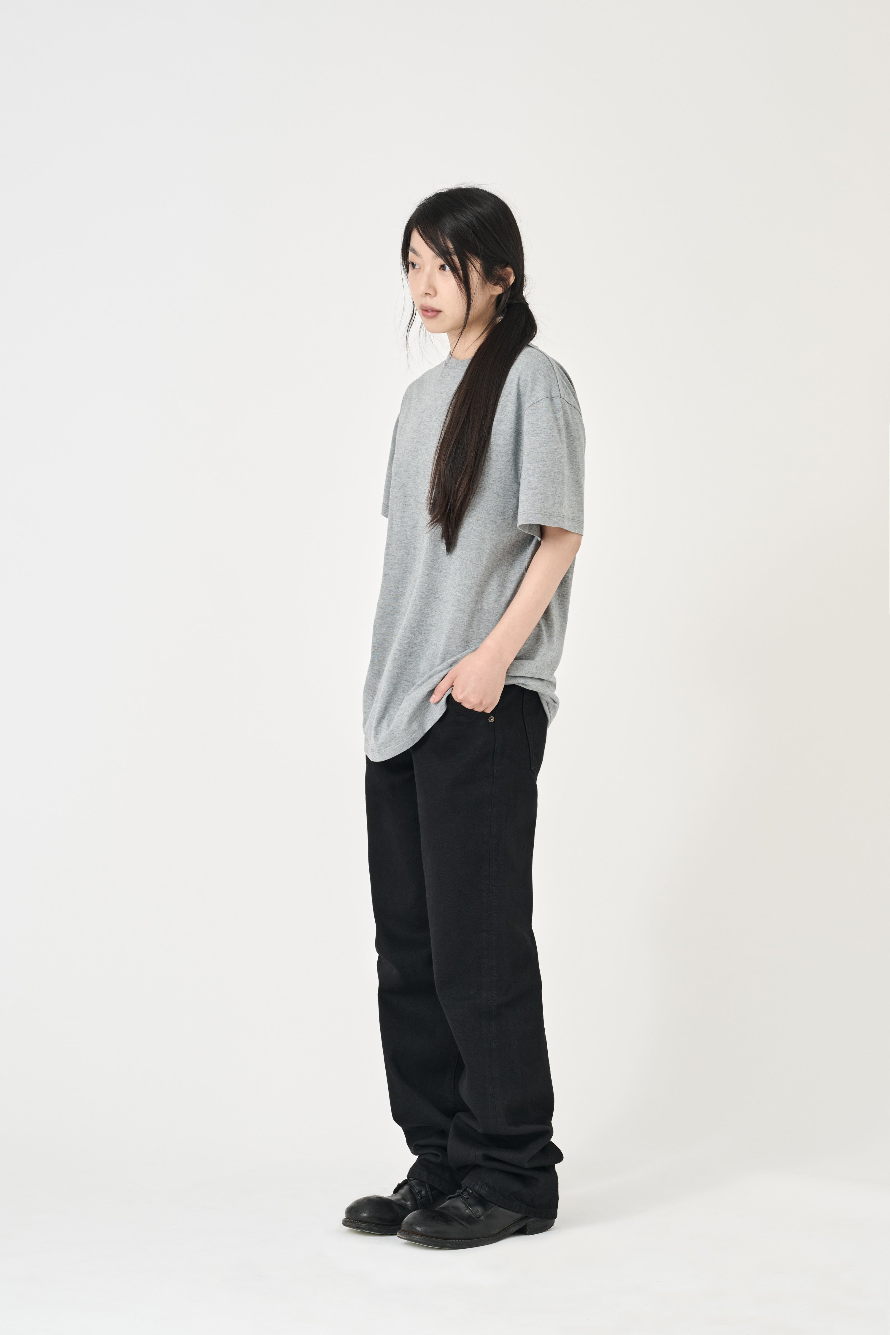 Relaxed Summer Wool Blend T-Shirt - Ash Gray