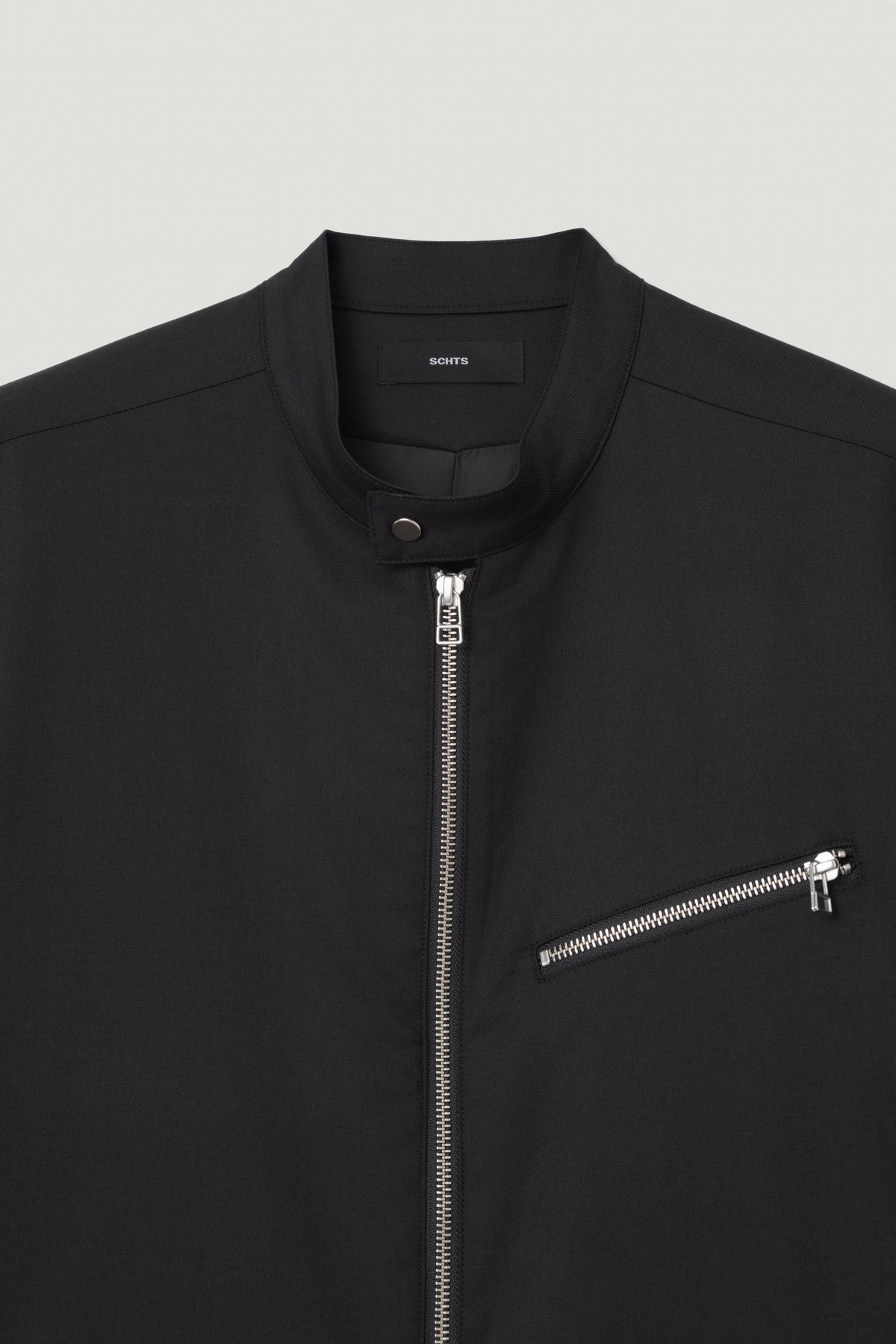 Stand Collar Jacket - Black