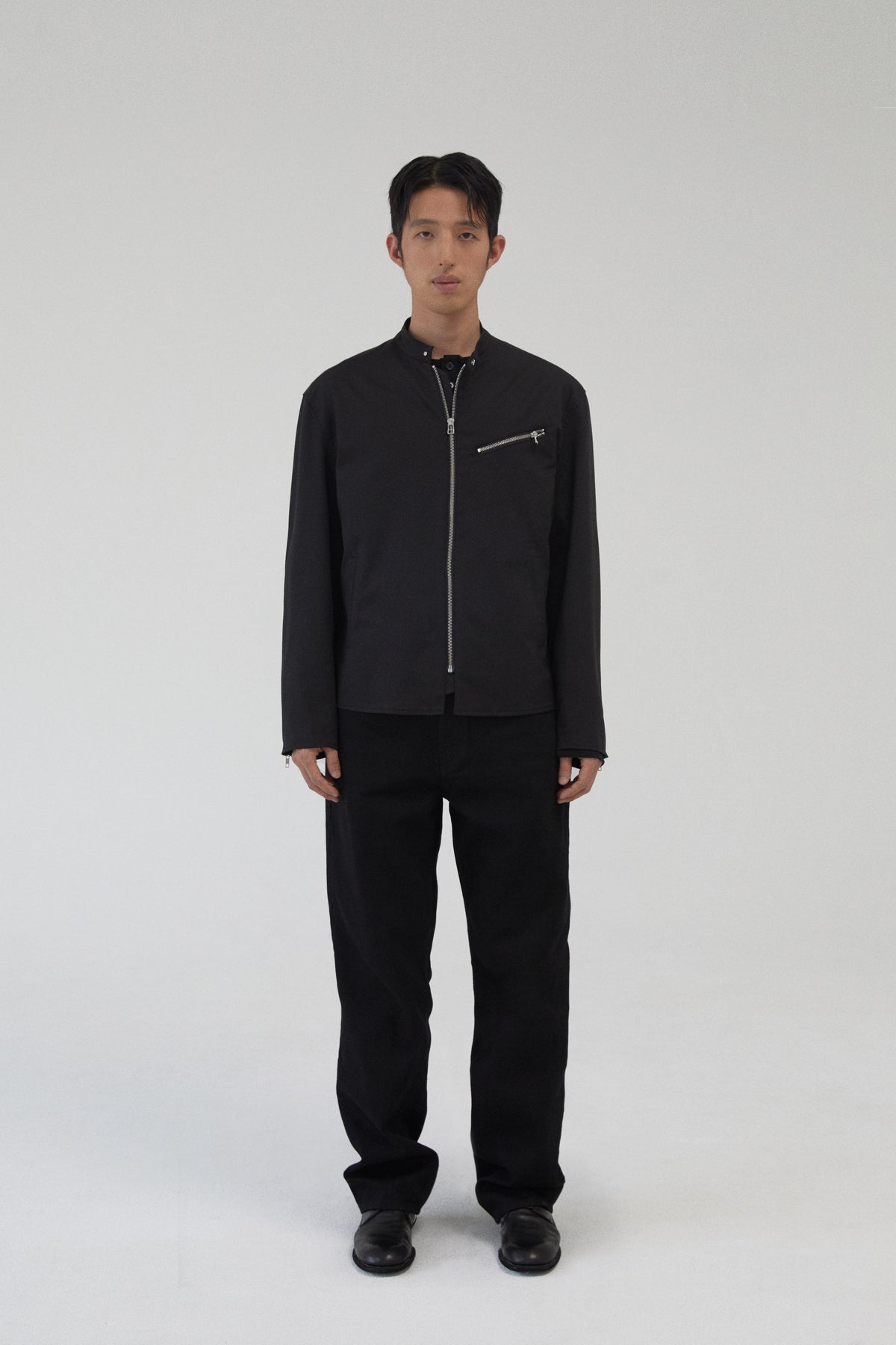 Stand Collar Jacket - Black
