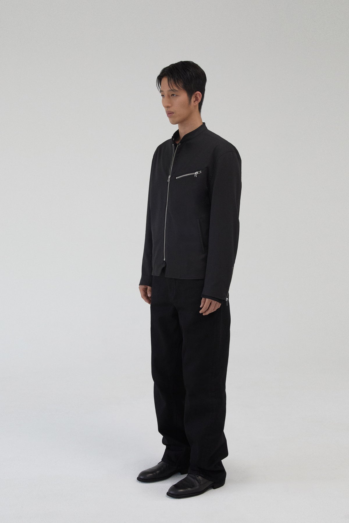 Stand Collar Jacket - Black