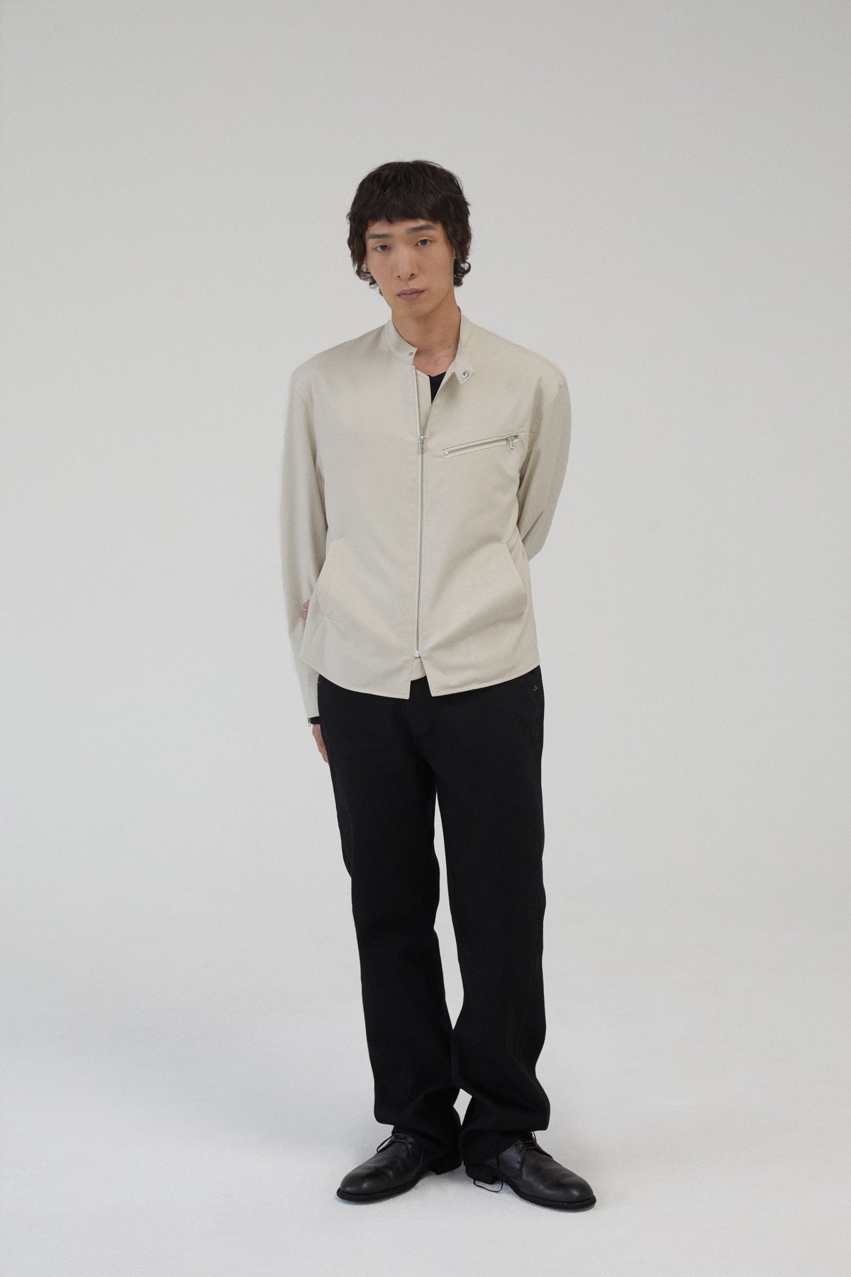 Stand Collar Jacket - Natural Ivory