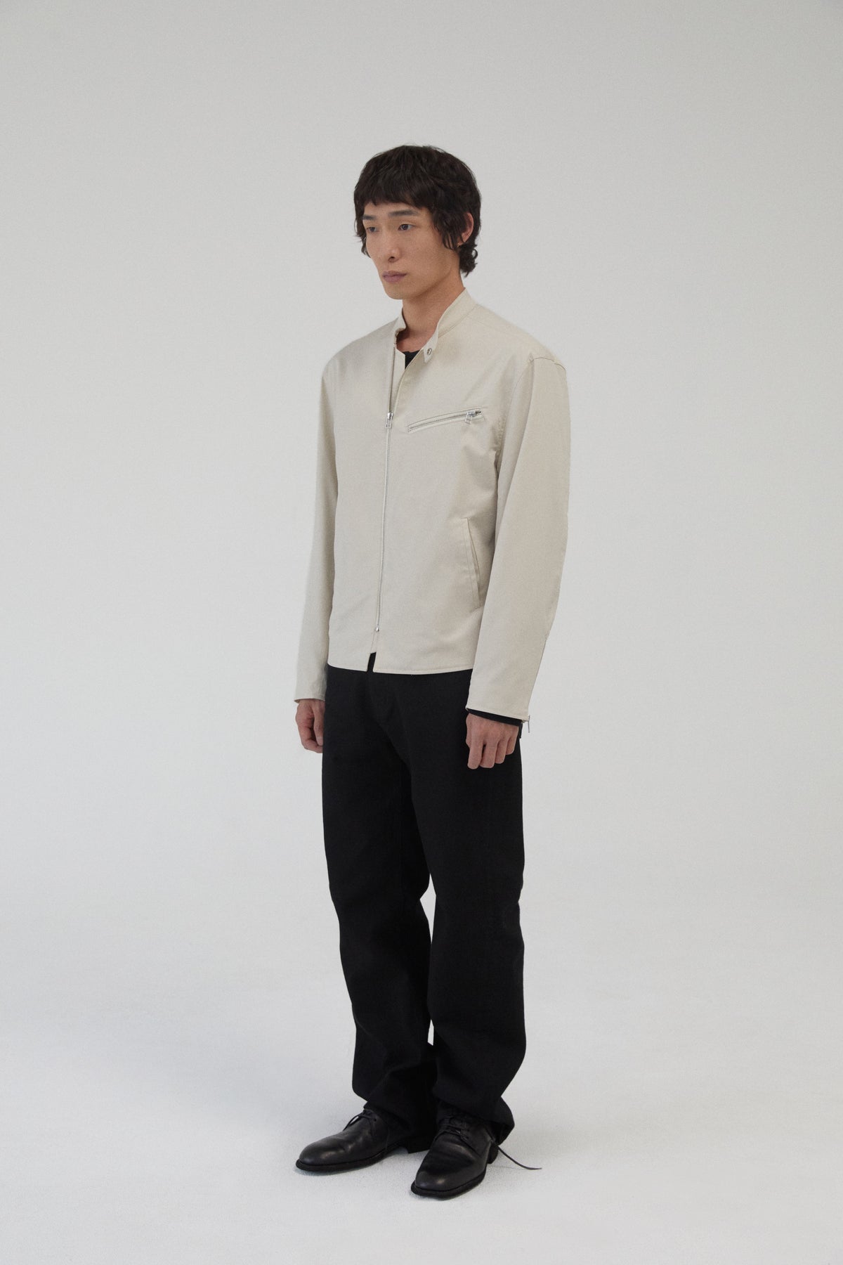 Stand Collar Jacket - Natural Ivory