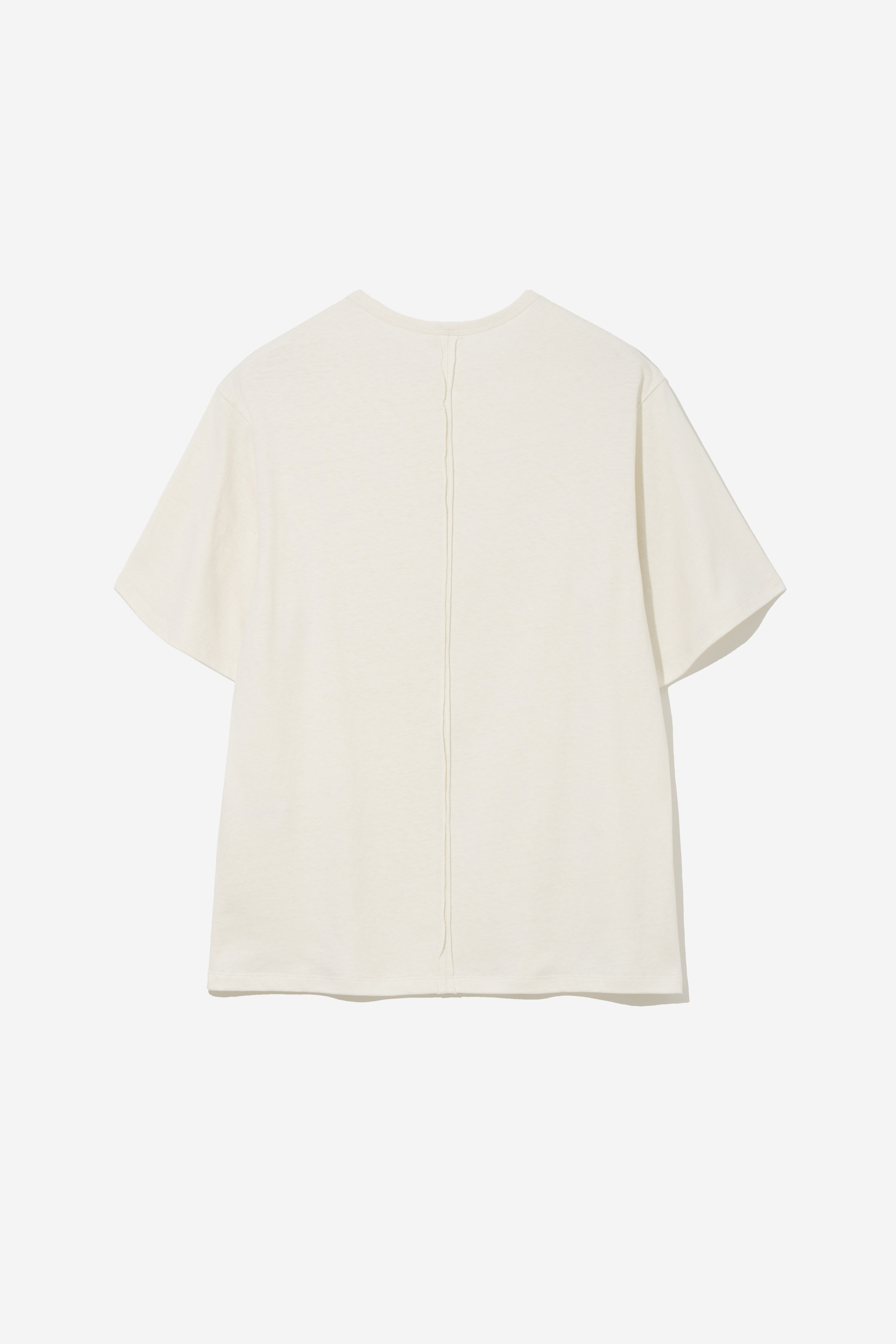 Structured Organic Cotton T-Shirt - Ecru