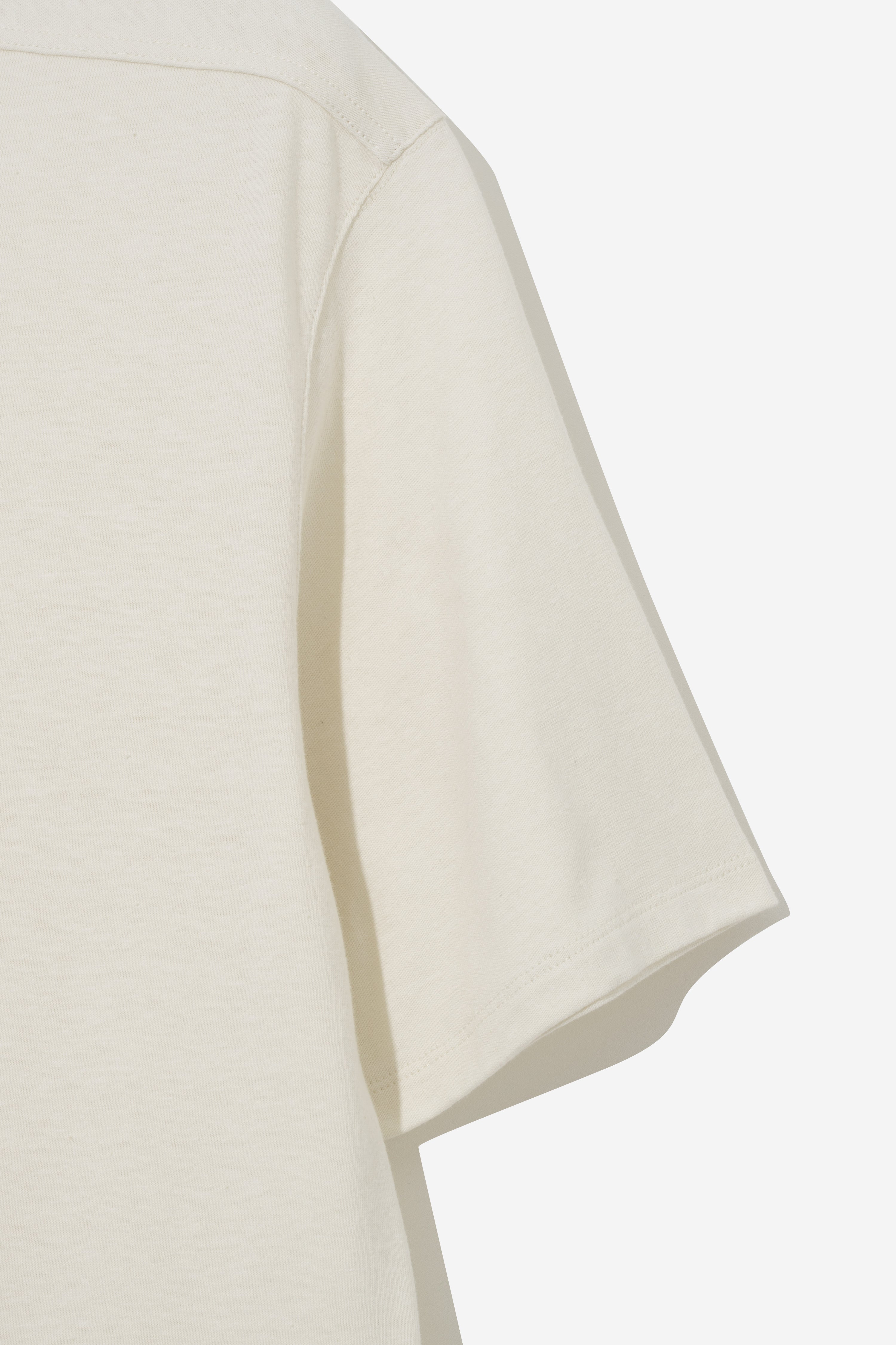 Structured Organic Cotton T-Shirt - Ecru