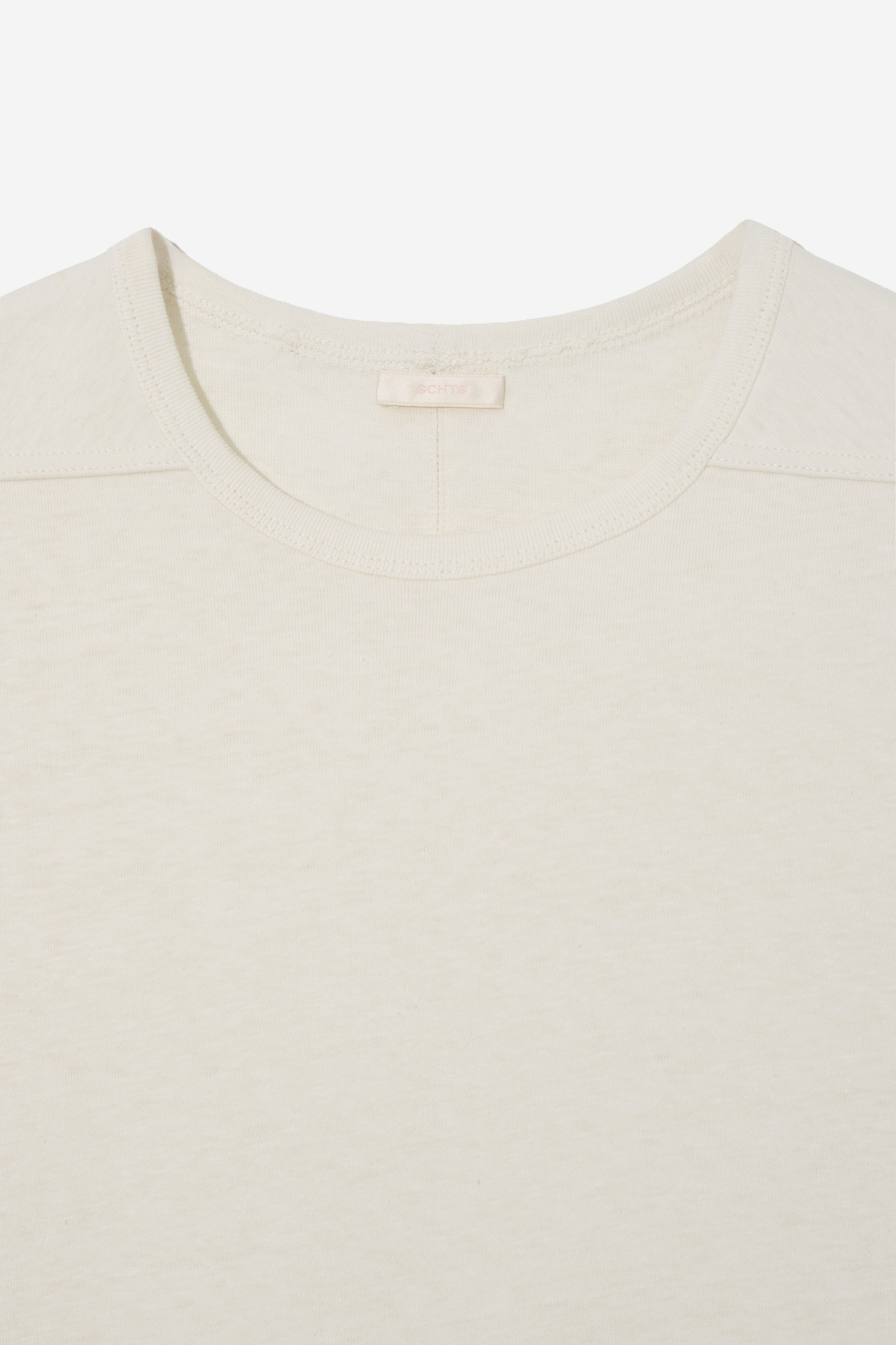 Structured Organic Cotton T-Shirt - Ecru
