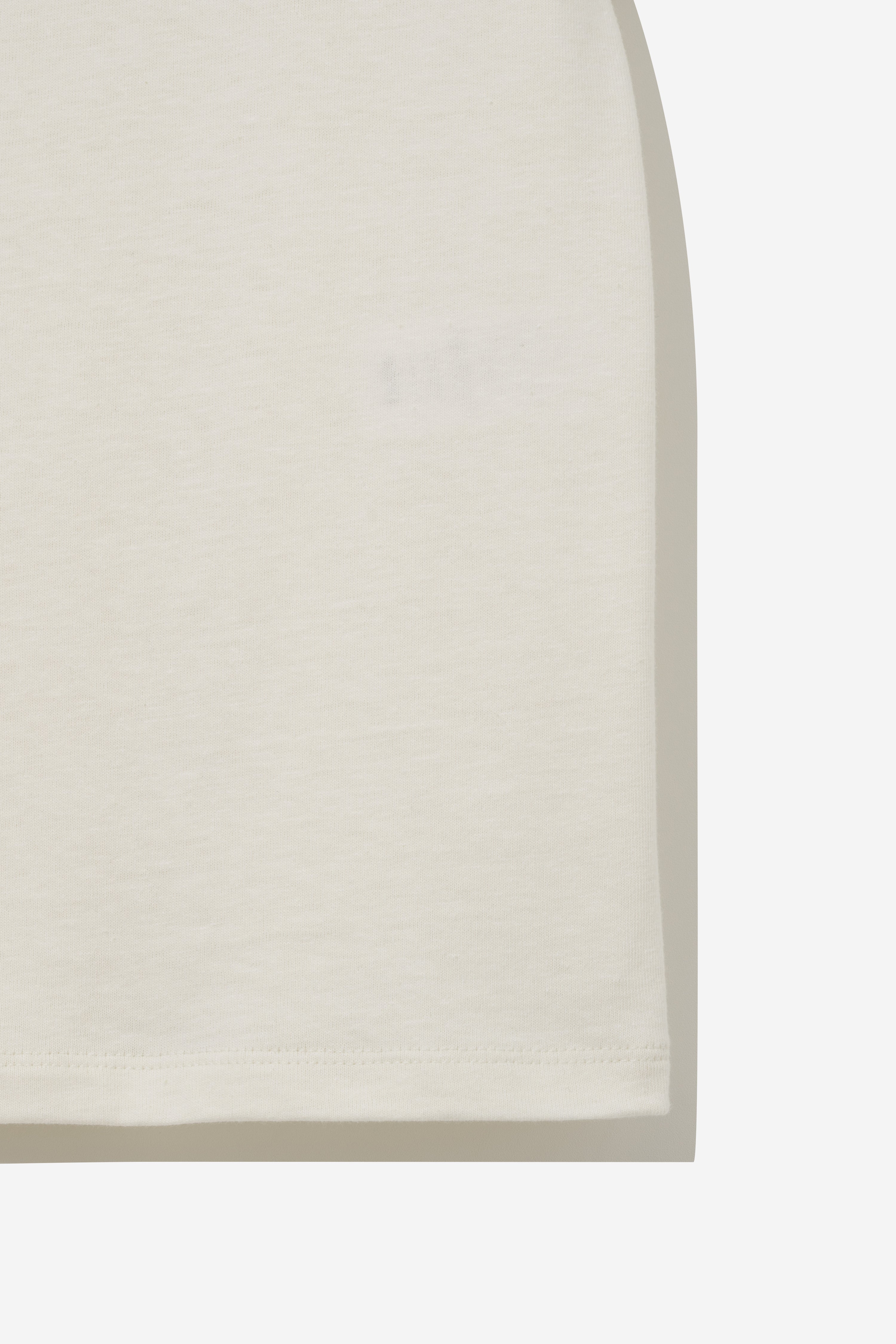 Structured Organic Cotton T-Shirt - Ecru