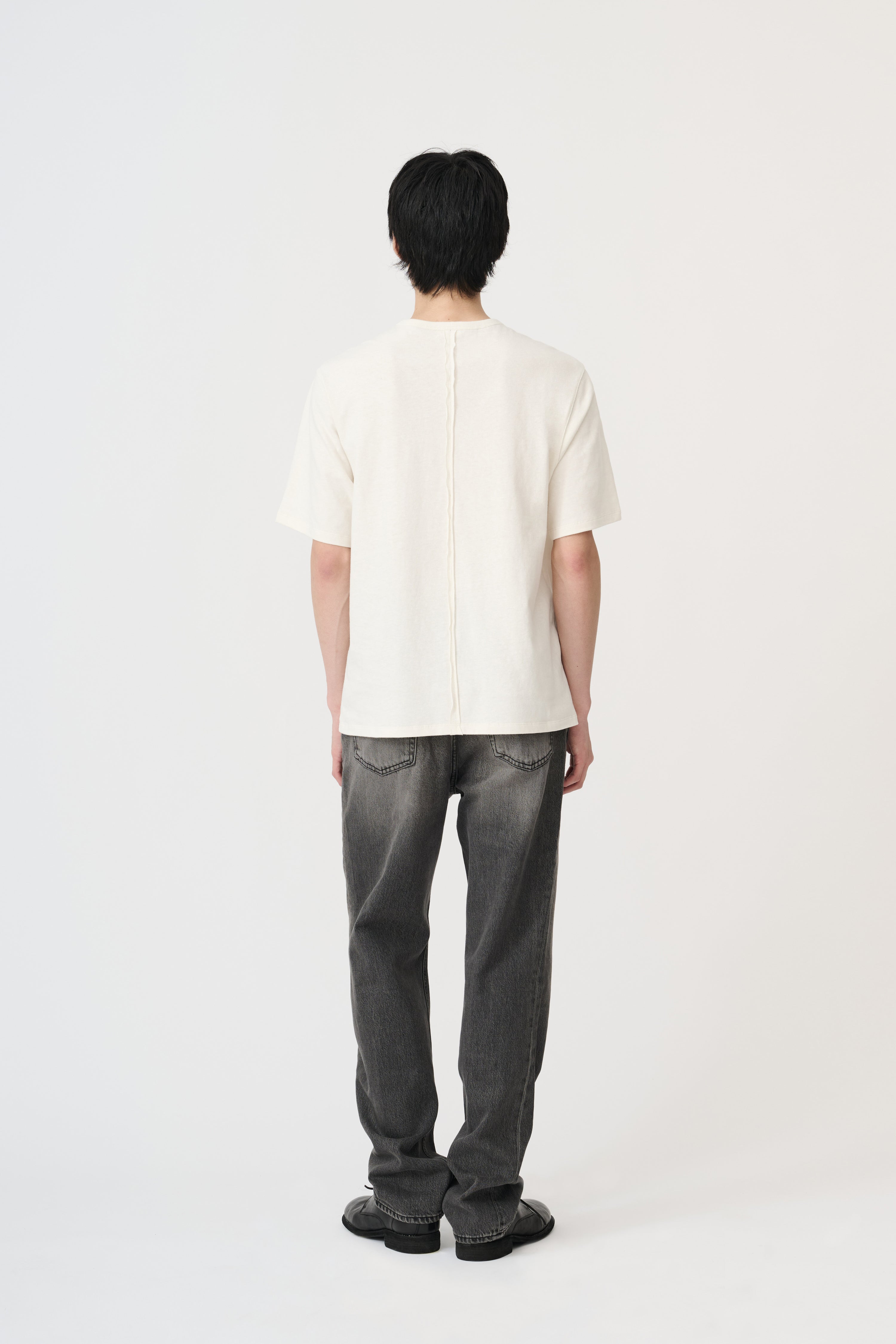 Structured Organic Cotton T-Shirt - Ecru