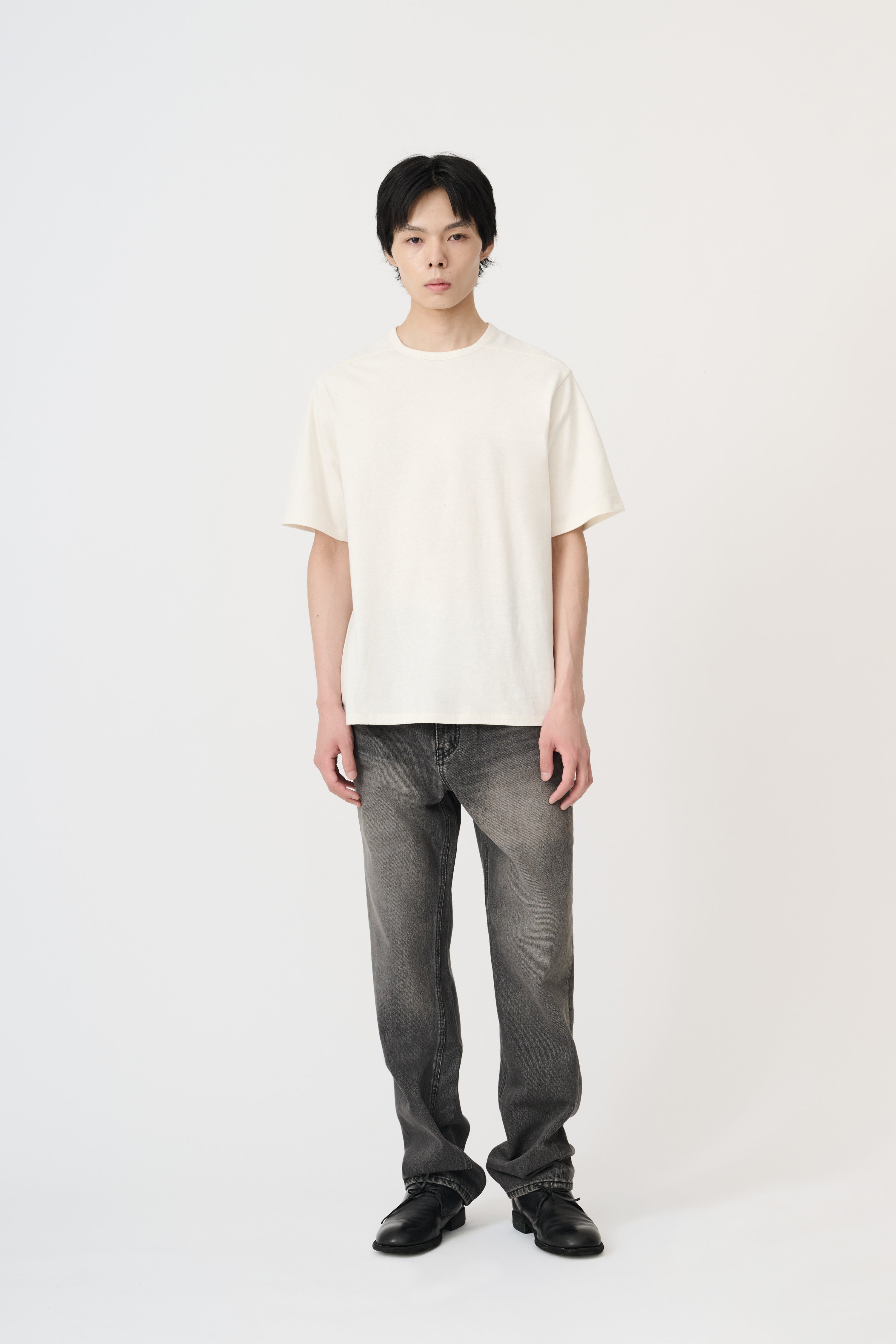 Structured Organic Cotton T-Shirt - Ecru