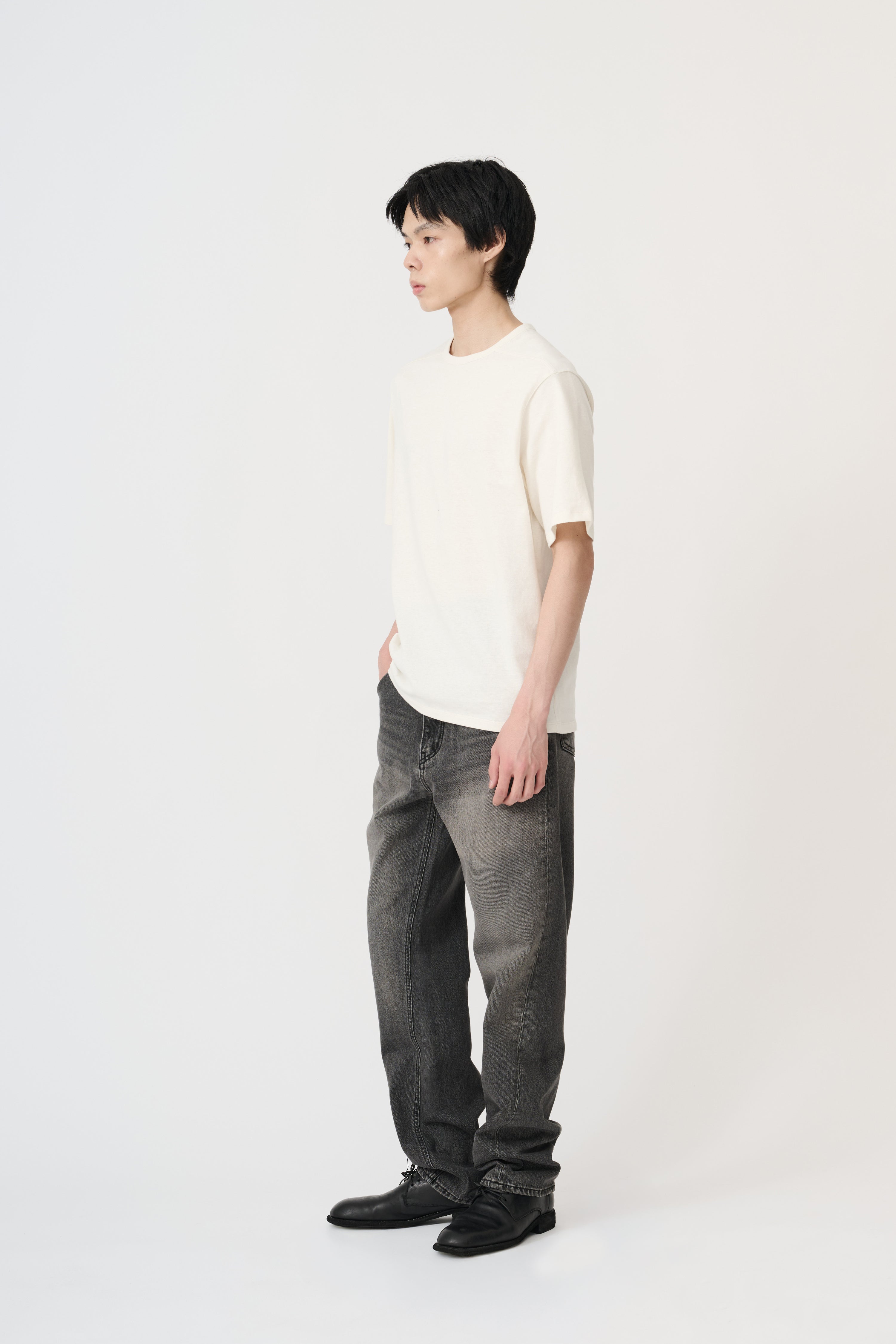 Structured Organic Cotton T-Shirt - Ecru