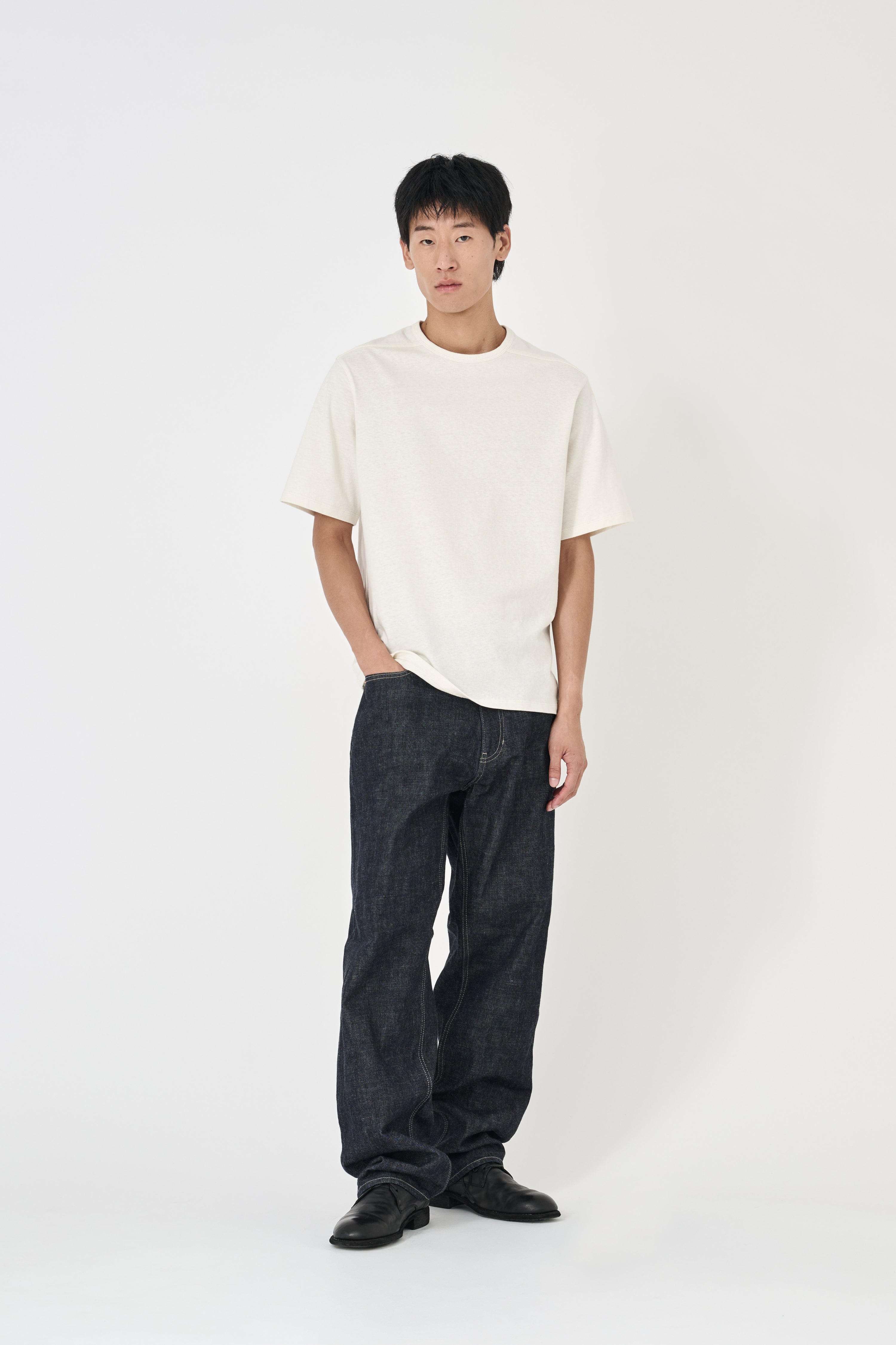 Structured Organic Cotton T-Shirt - Ecru